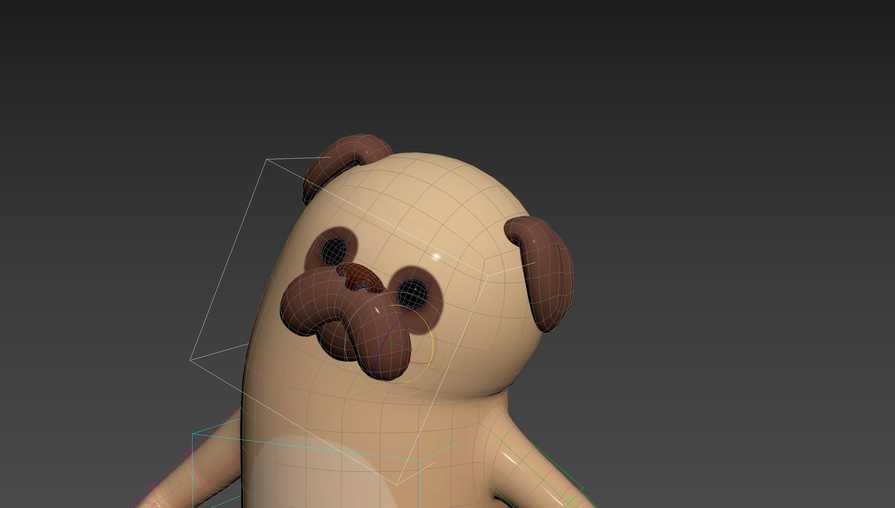 Rigged Pug Dog Character 3D model_26