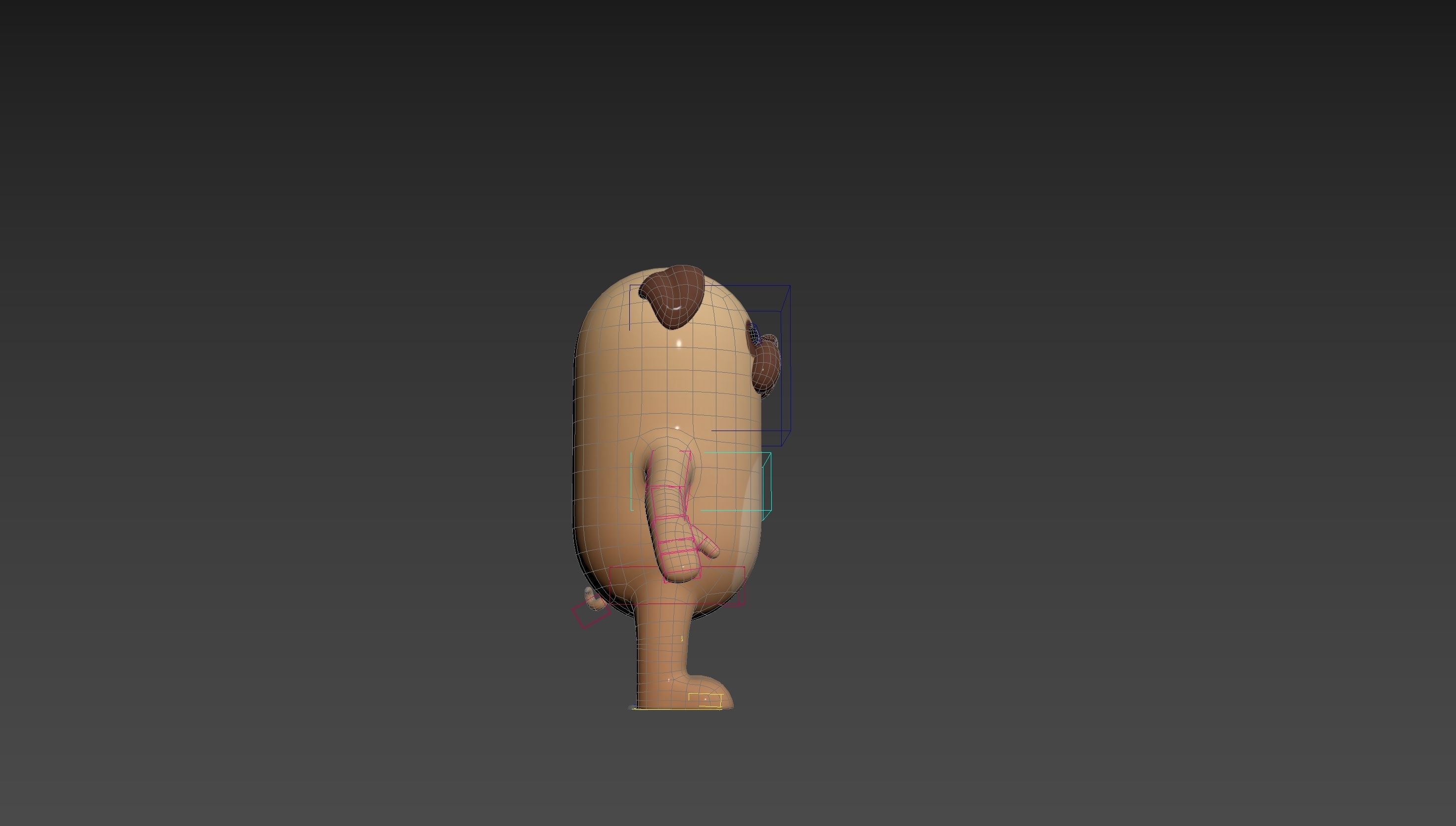 Rigged Pug Dog Character 3D model_15