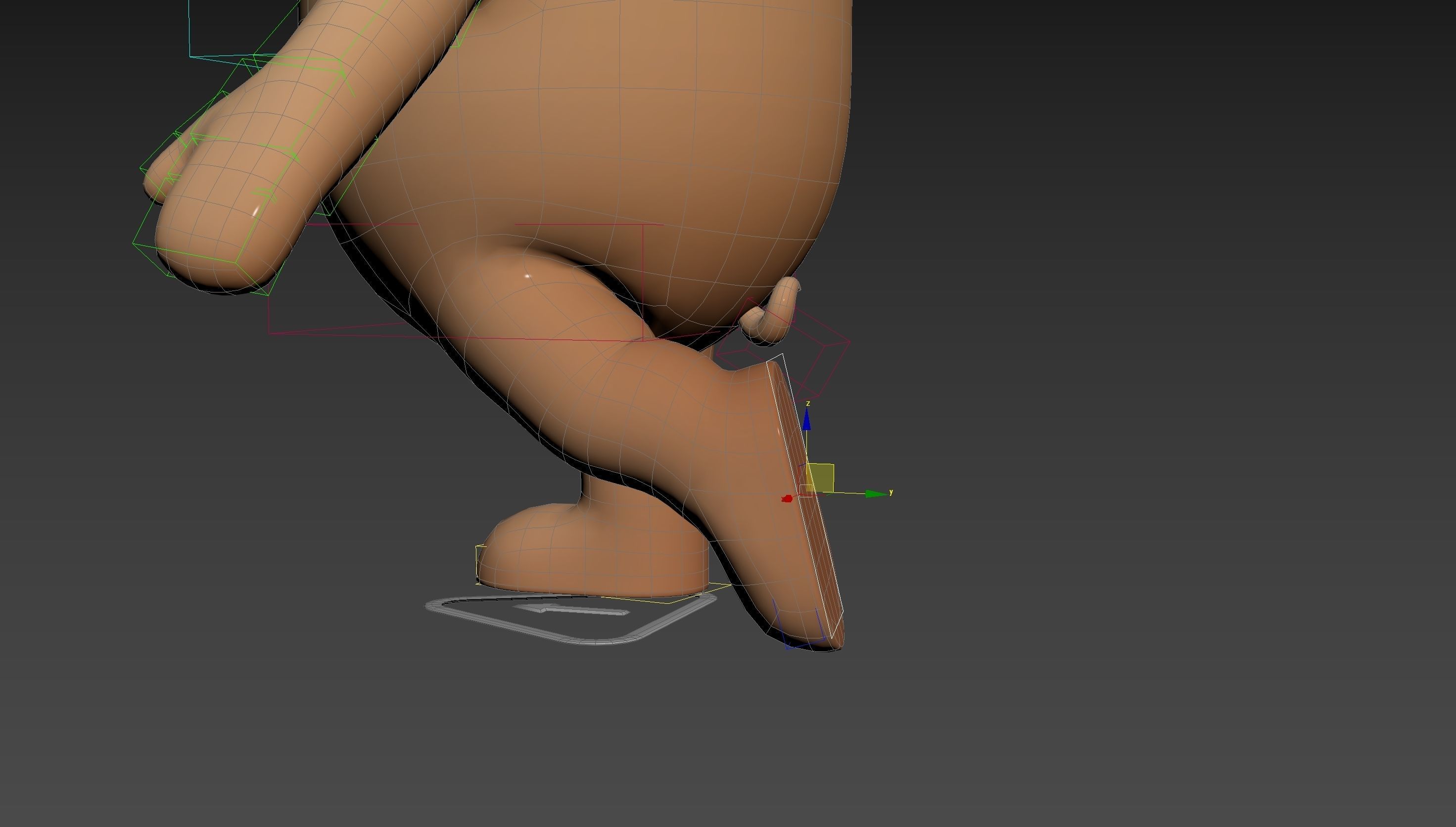 Rigged Pug Dog Character 3D model_23