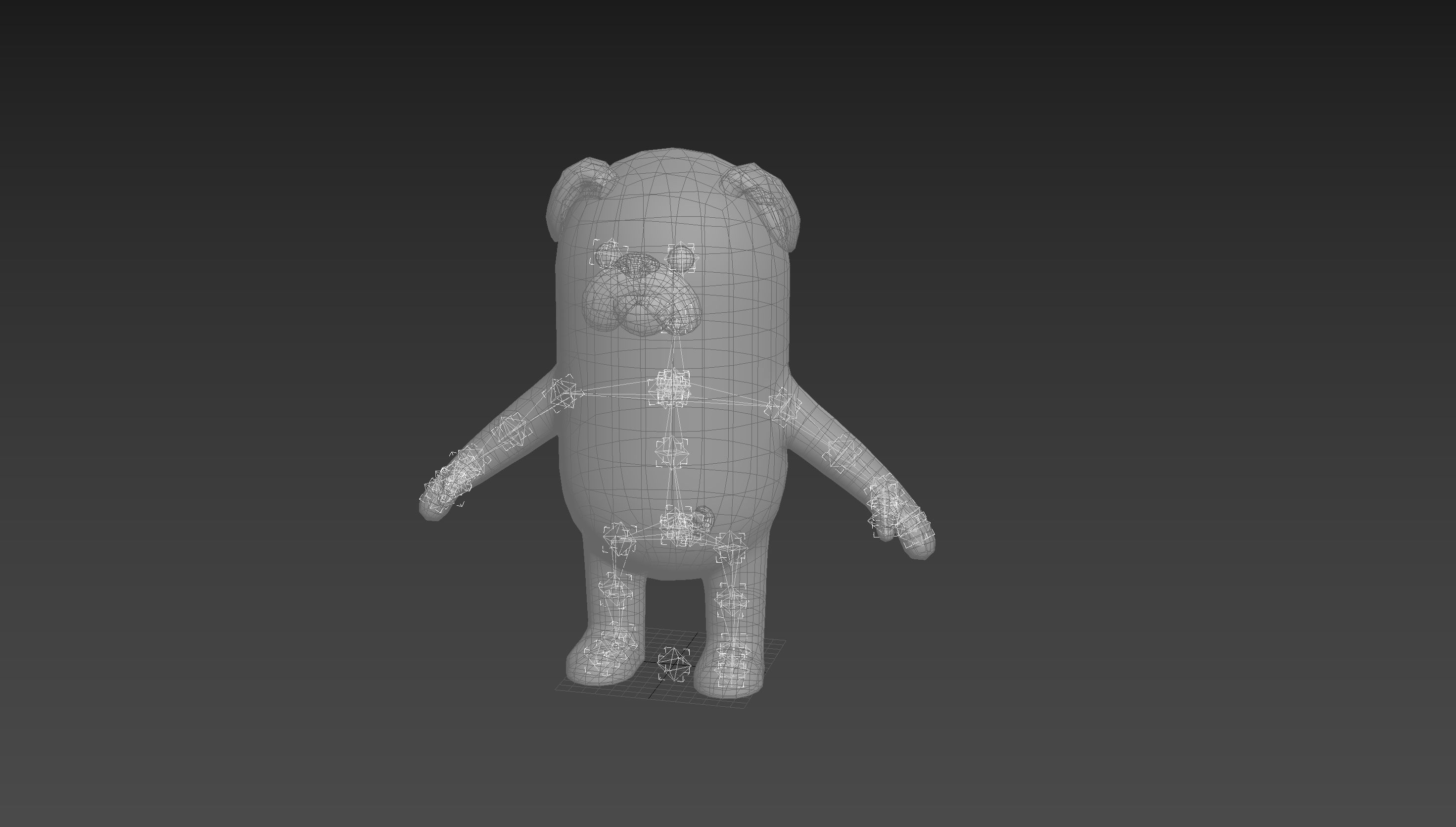 Rigged Pug Dog Character 3D model_29