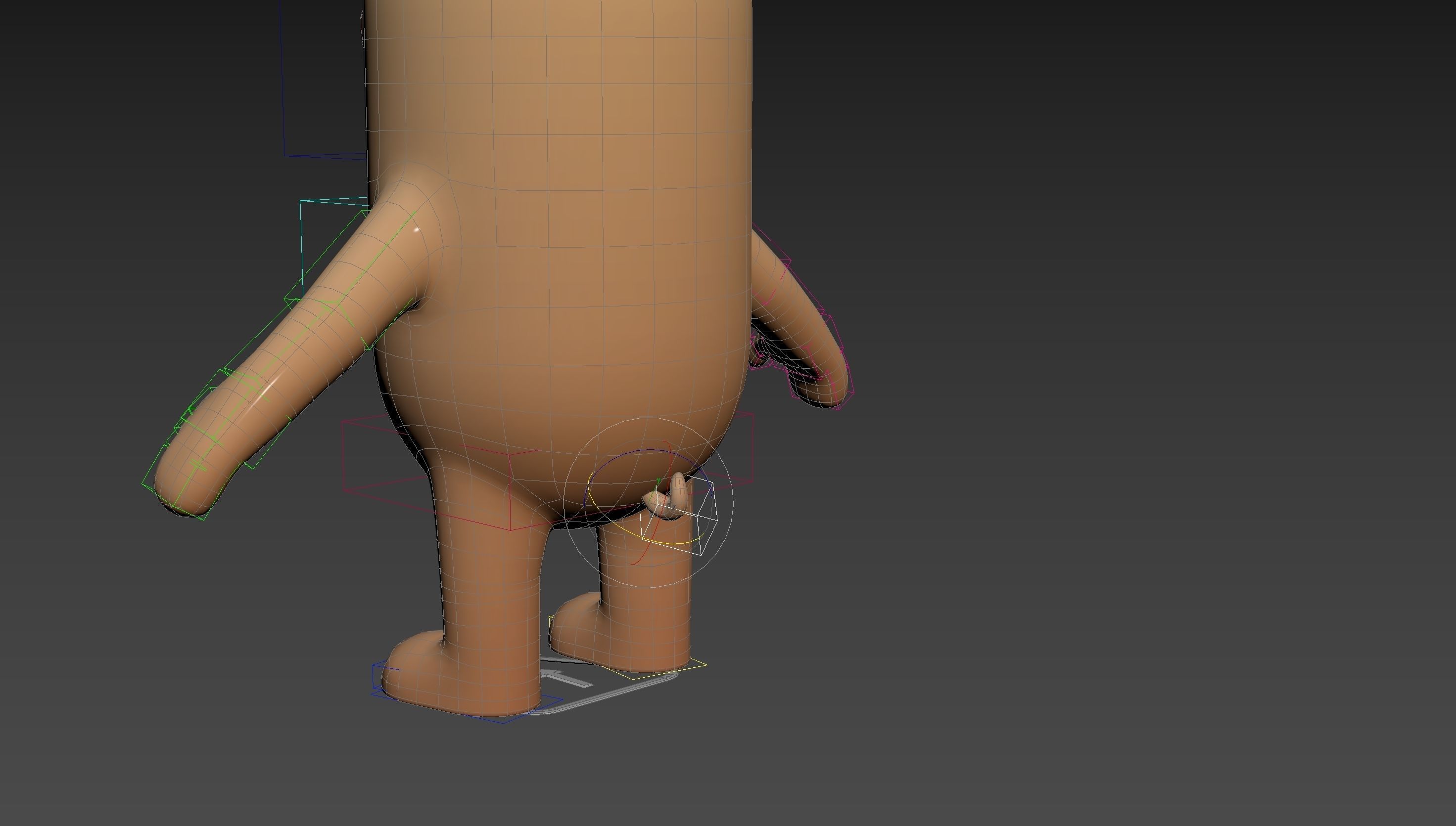 Rigged Pug Dog Character 3D model_28