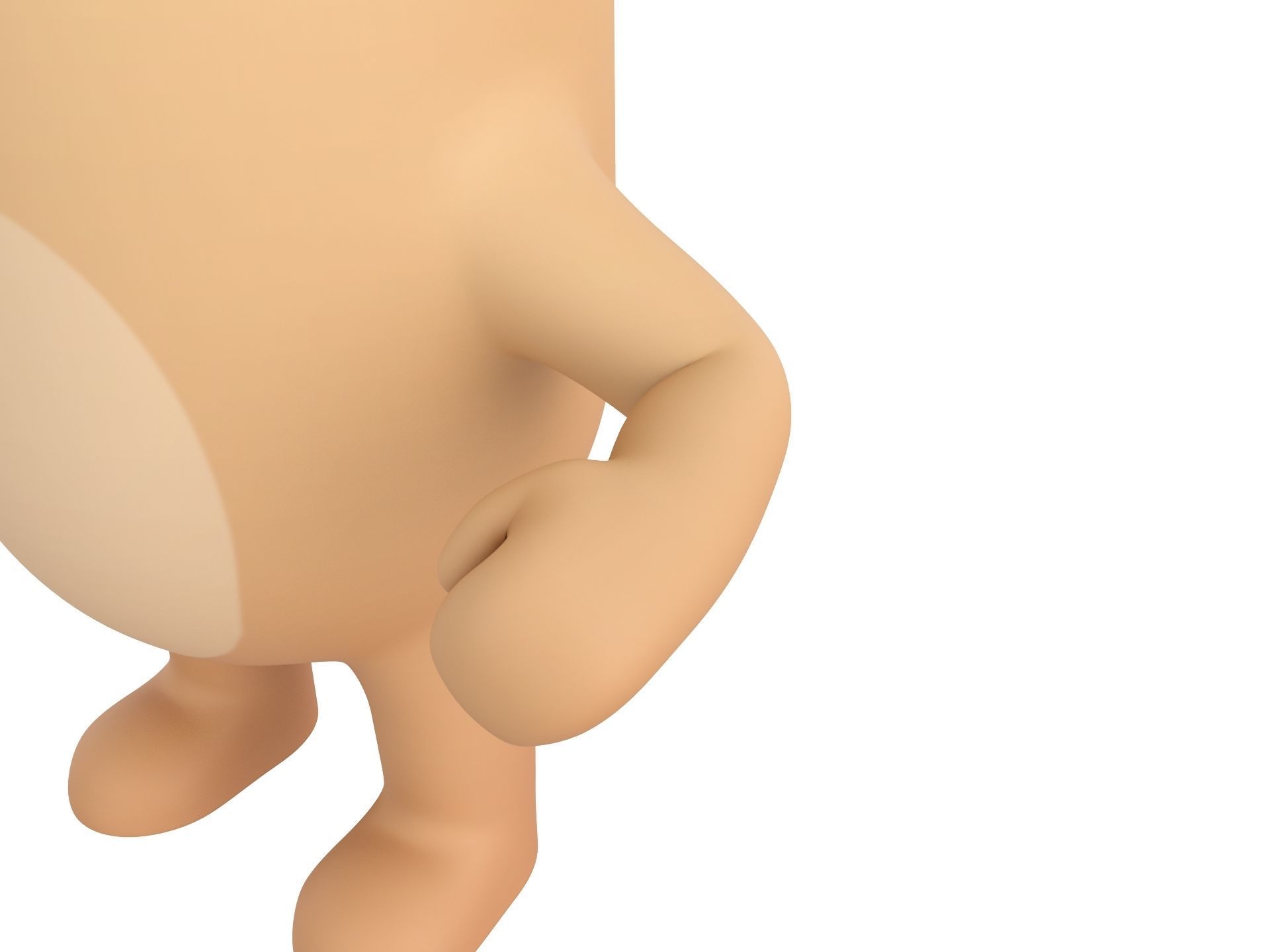 Rigged Pug Dog Character 3D model_7