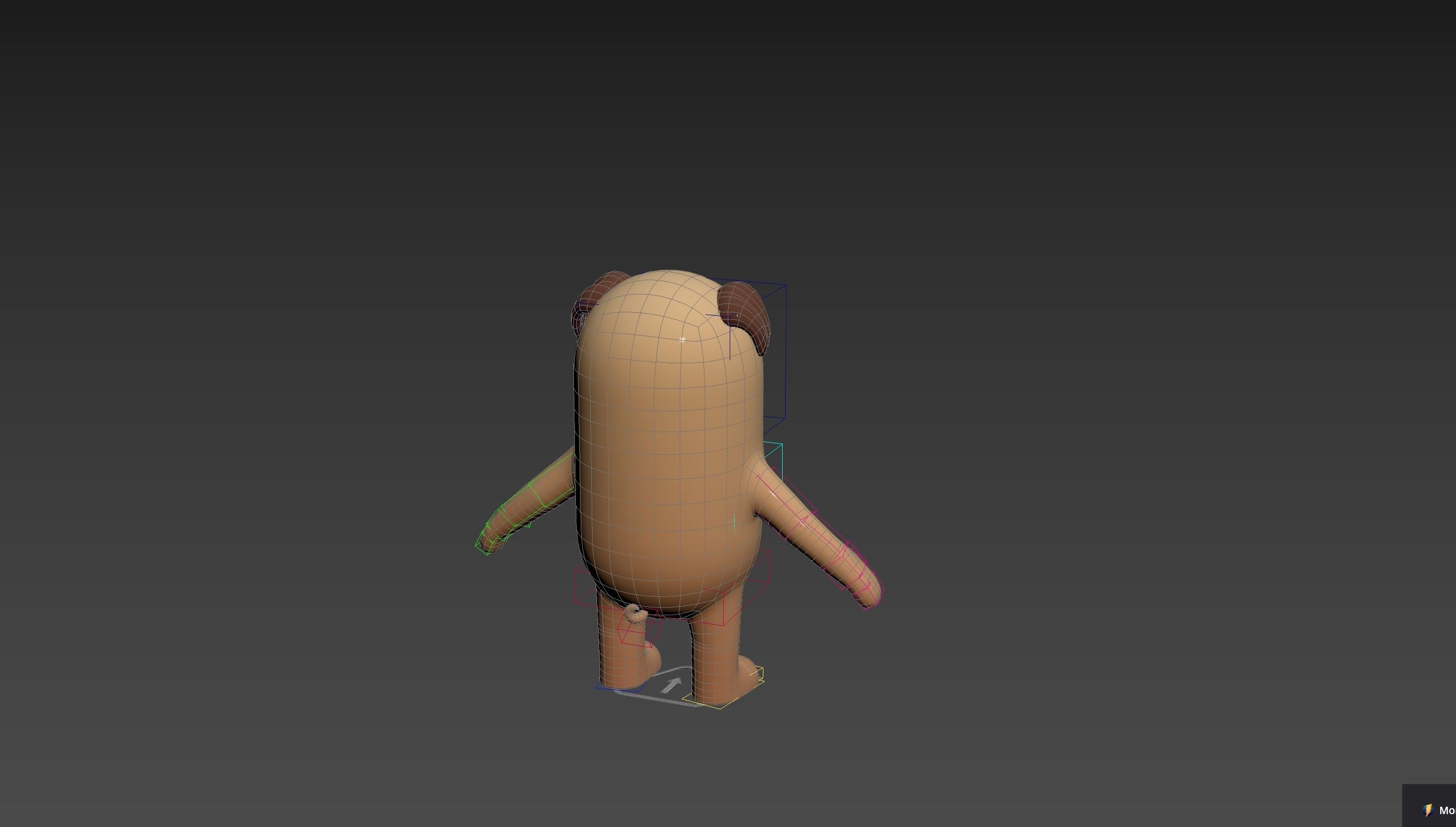 Rigged Pug Dog Character 3D model_16