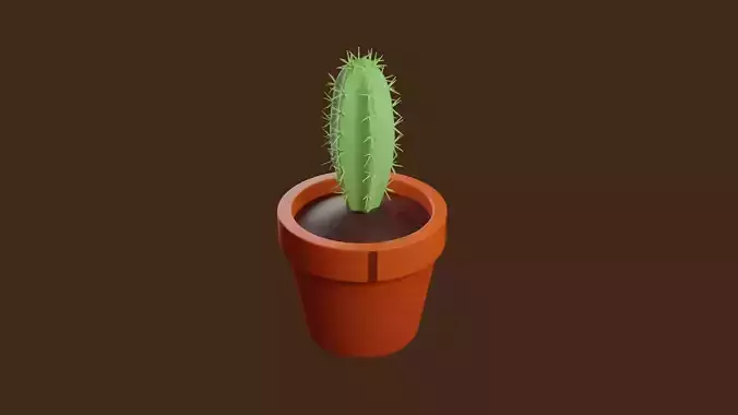 Cactus Pot 3D print model