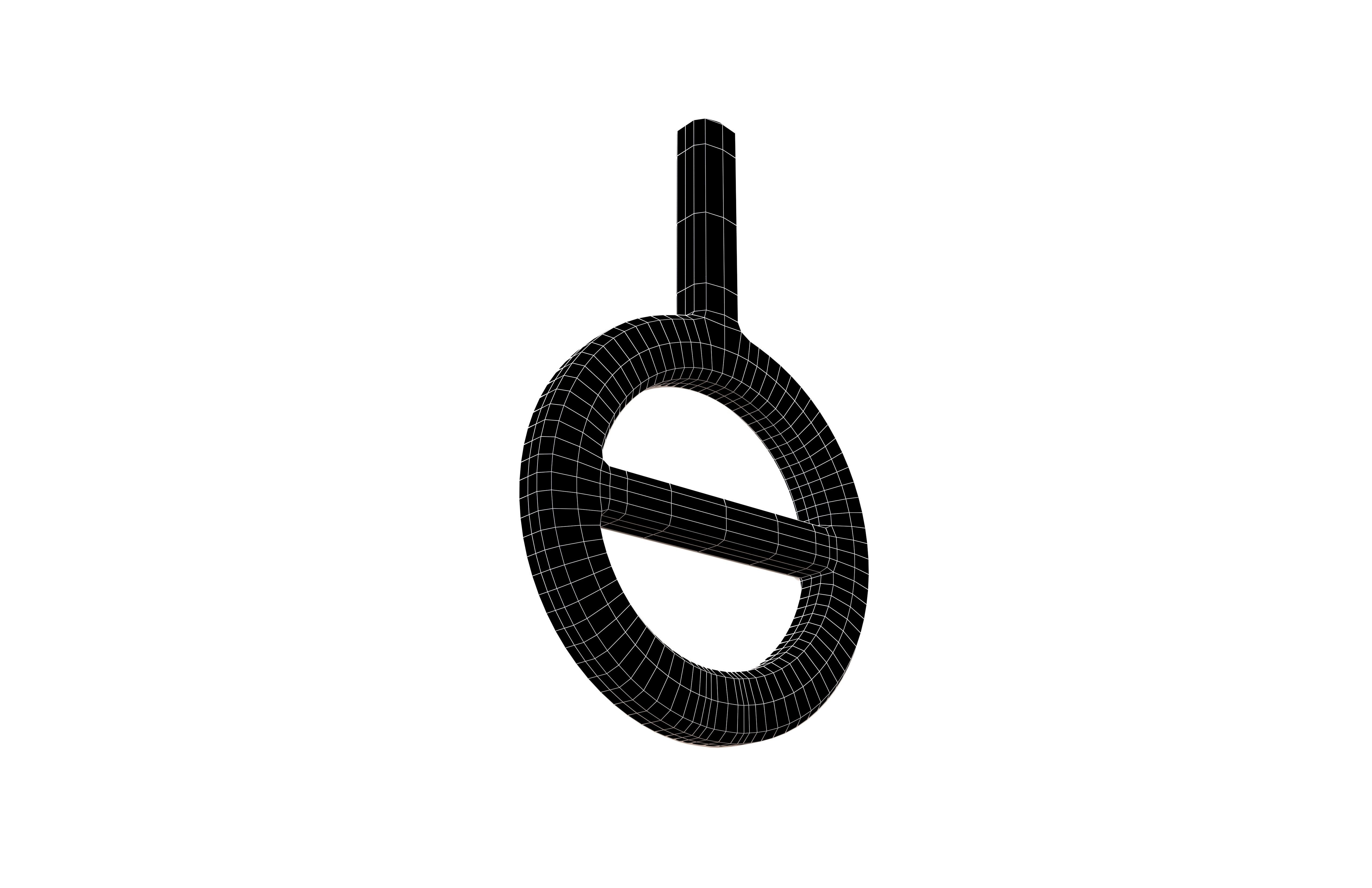 Agender Symbol V2 001 Low-poly 3D model_7