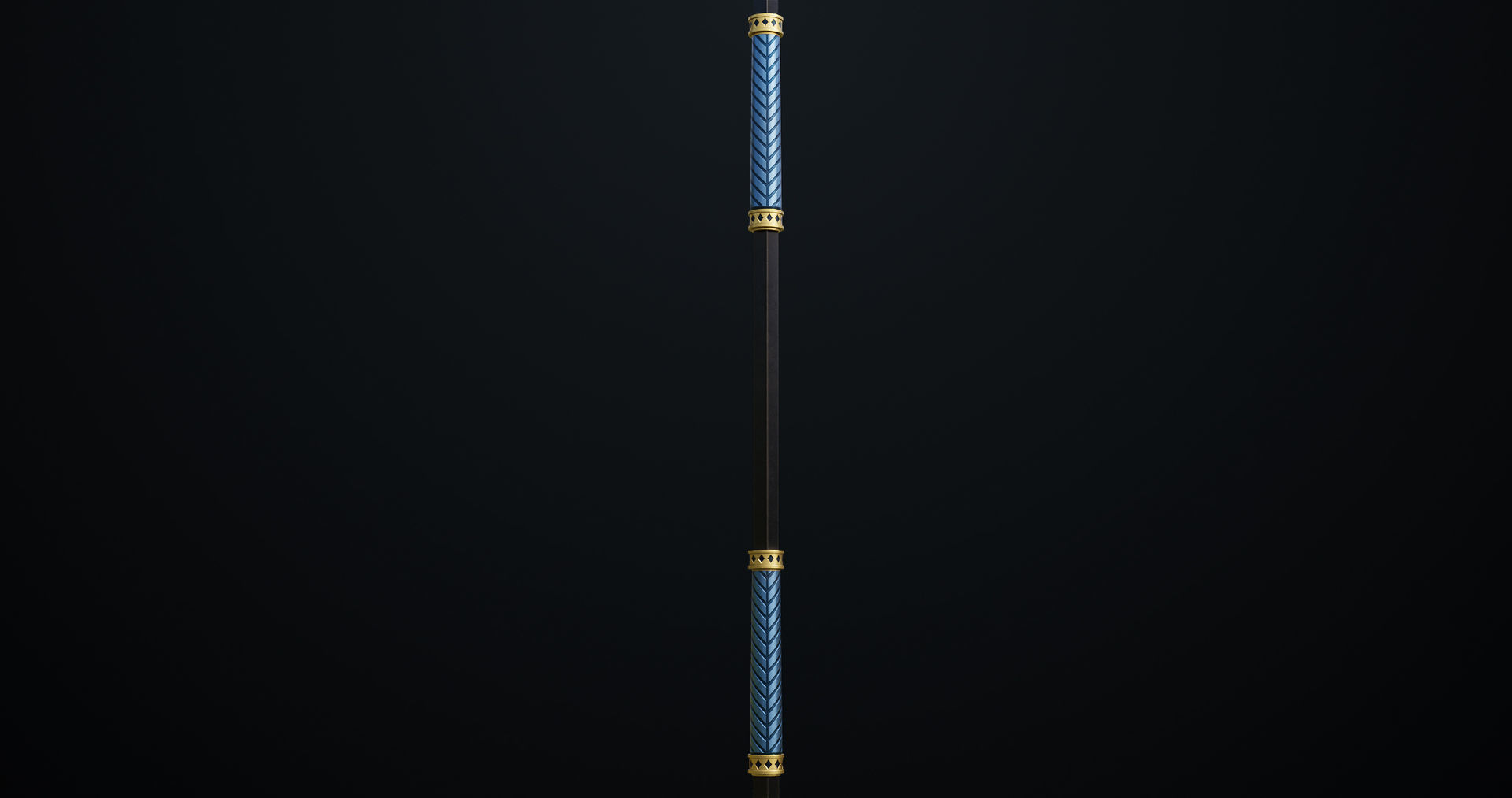 Fantasy Trident 03 All PBR Unity UE Textures Included Low-poly 3D model_11