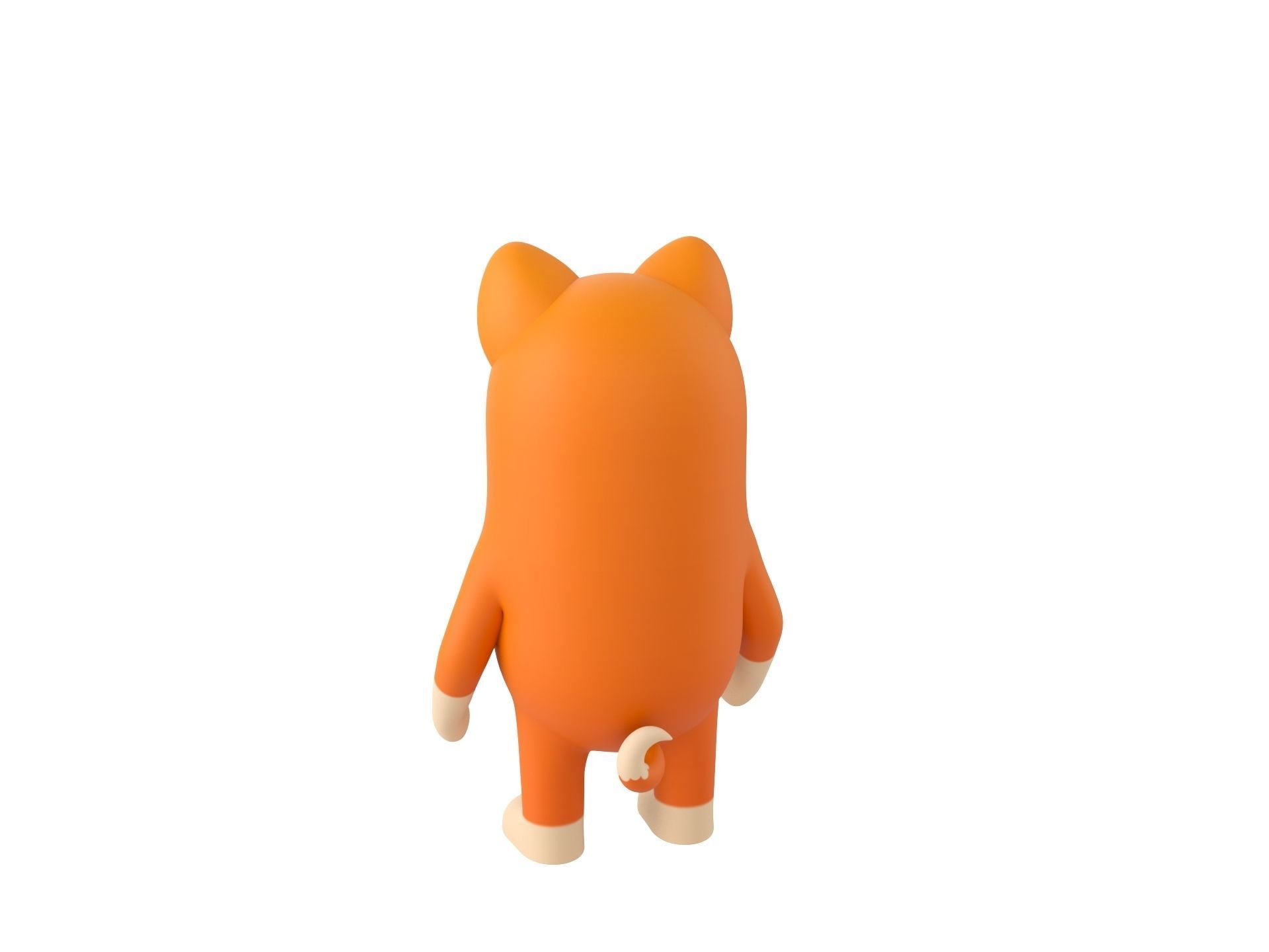 Rigged Shiba Dog Character 3D model_8