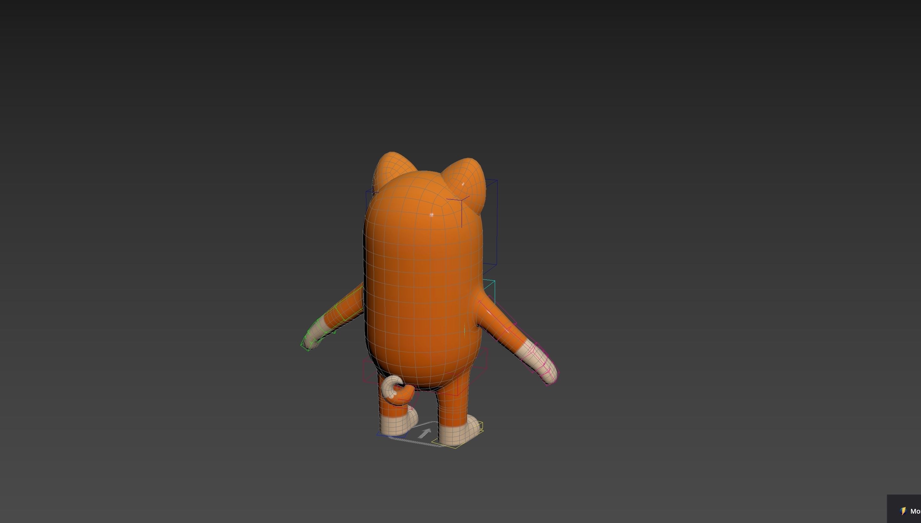 Rigged Shiba Dog Character 3D model_16