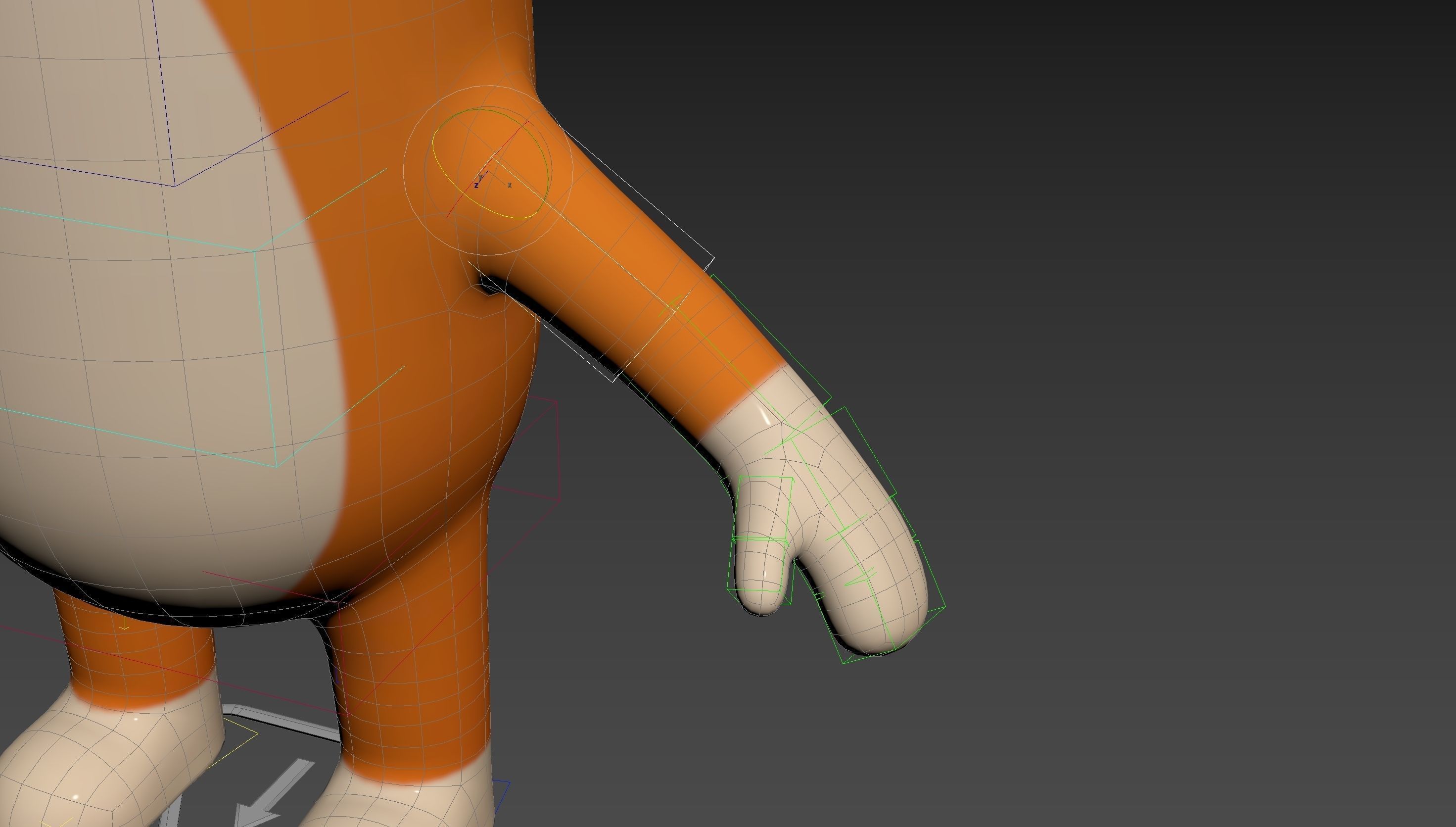 Rigged Shiba Dog Character 3D model_19