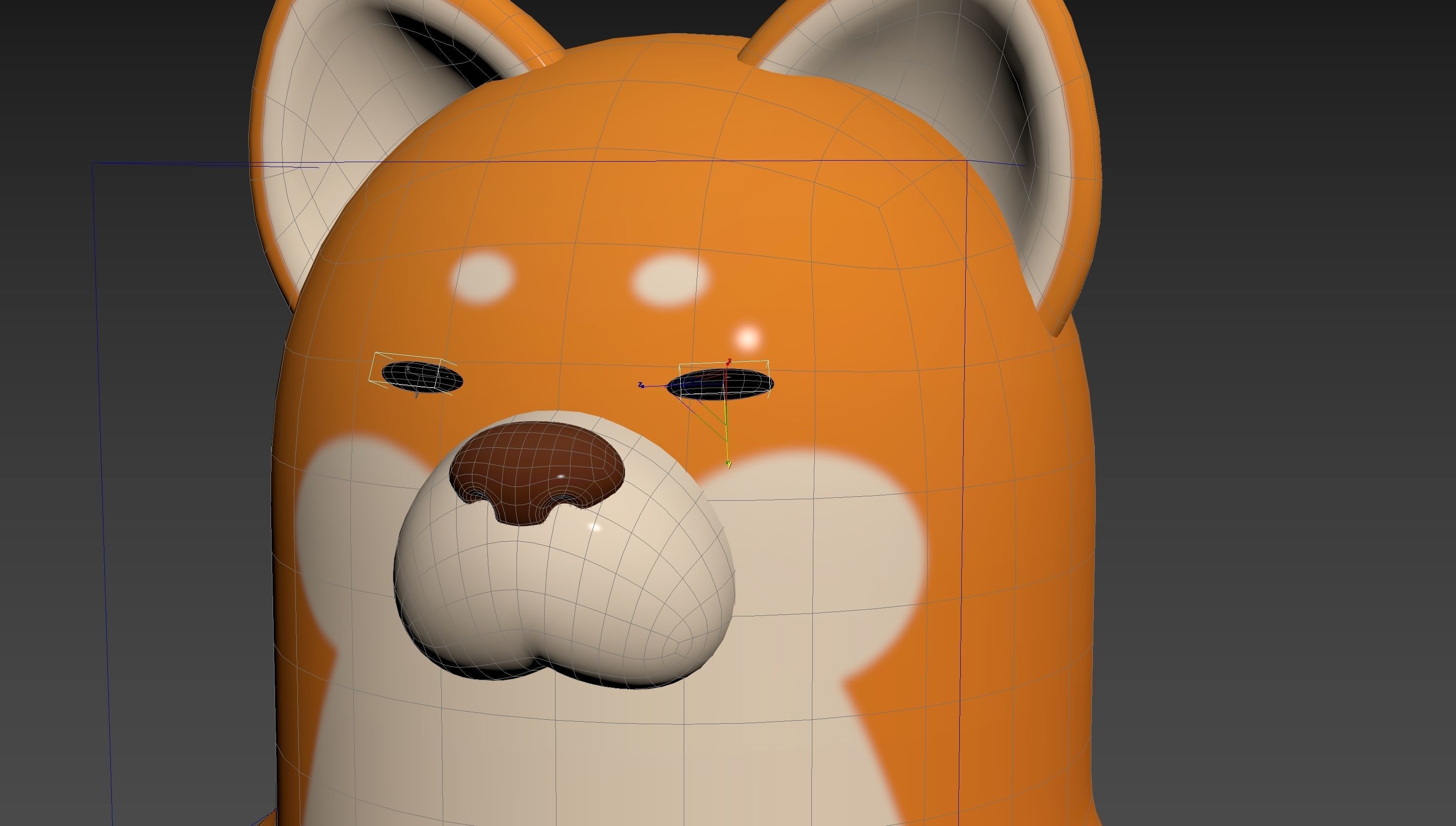 Rigged Shiba Dog Character 3D model_27