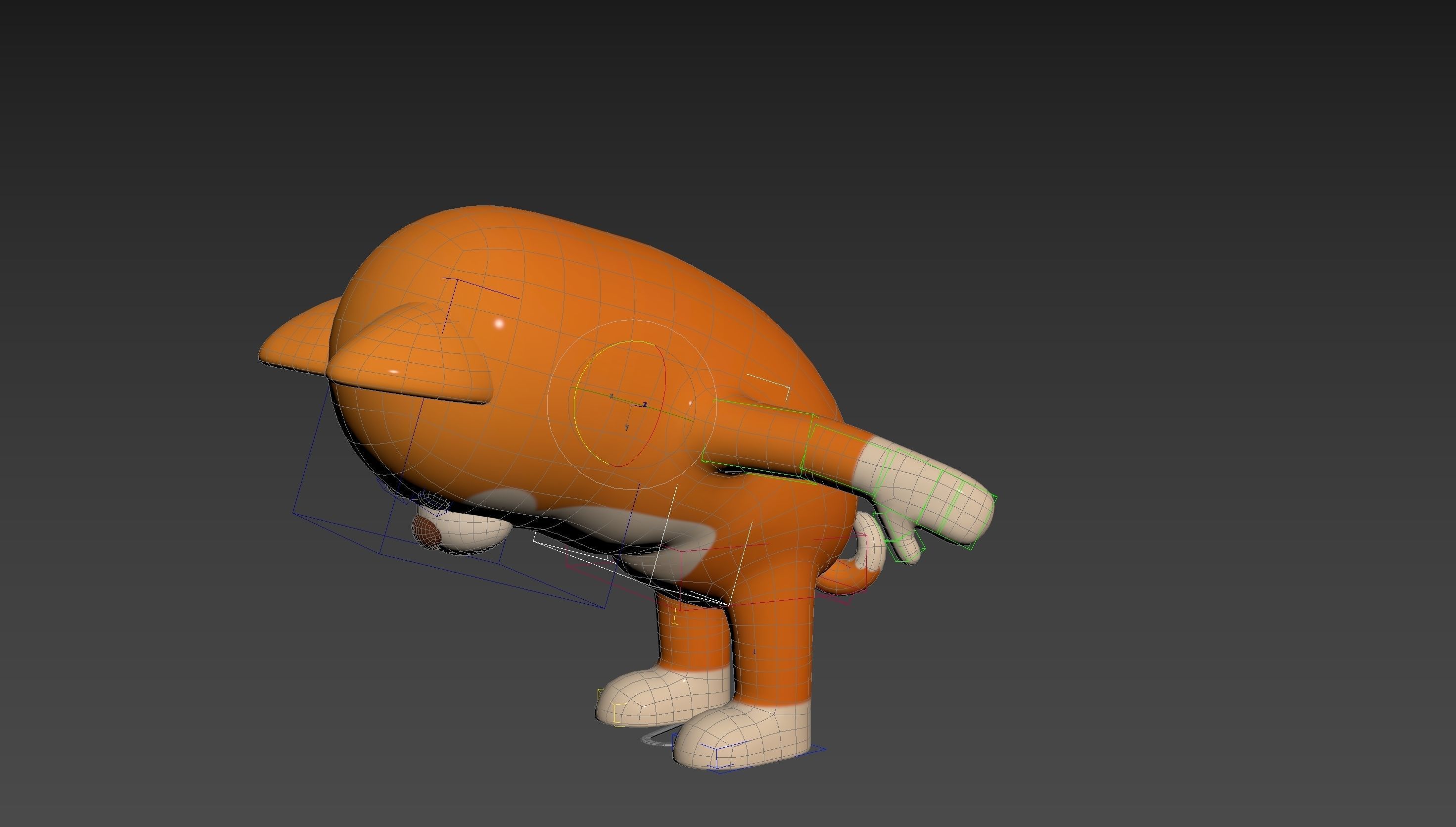 Rigged Shiba Dog Character 3D model_24