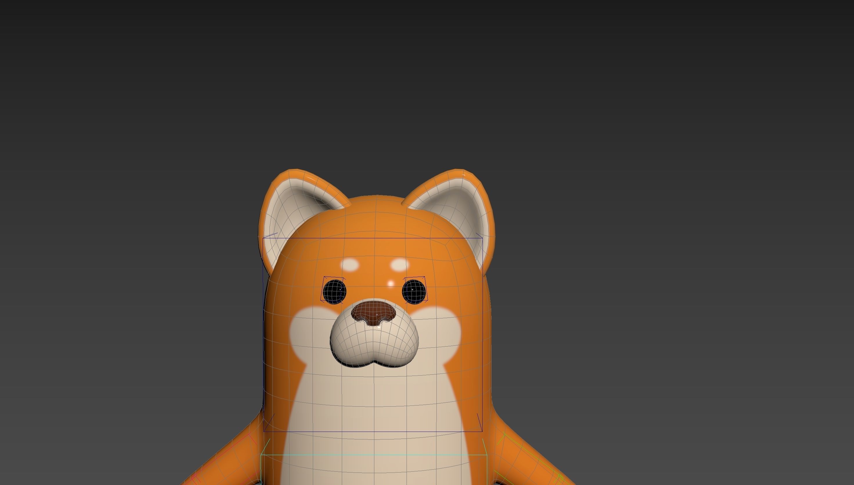 Rigged Shiba Dog Character 3D model_14