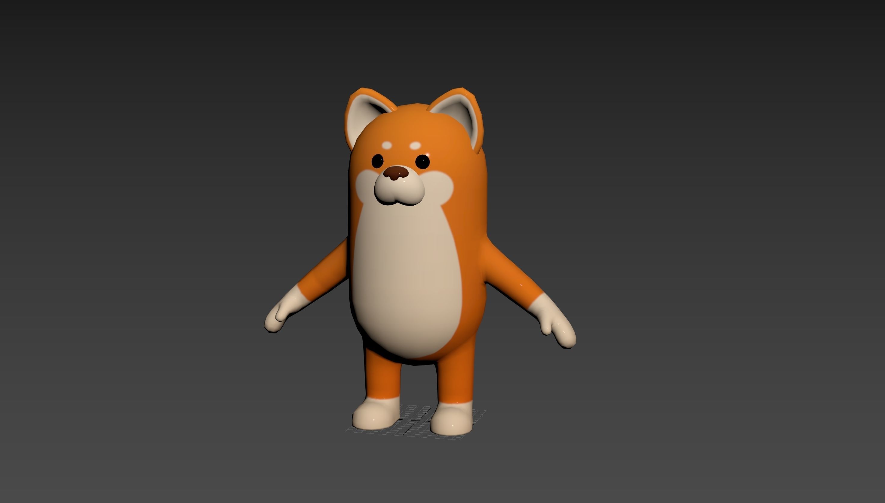 Rigged Shiba Dog Character 3D model_30