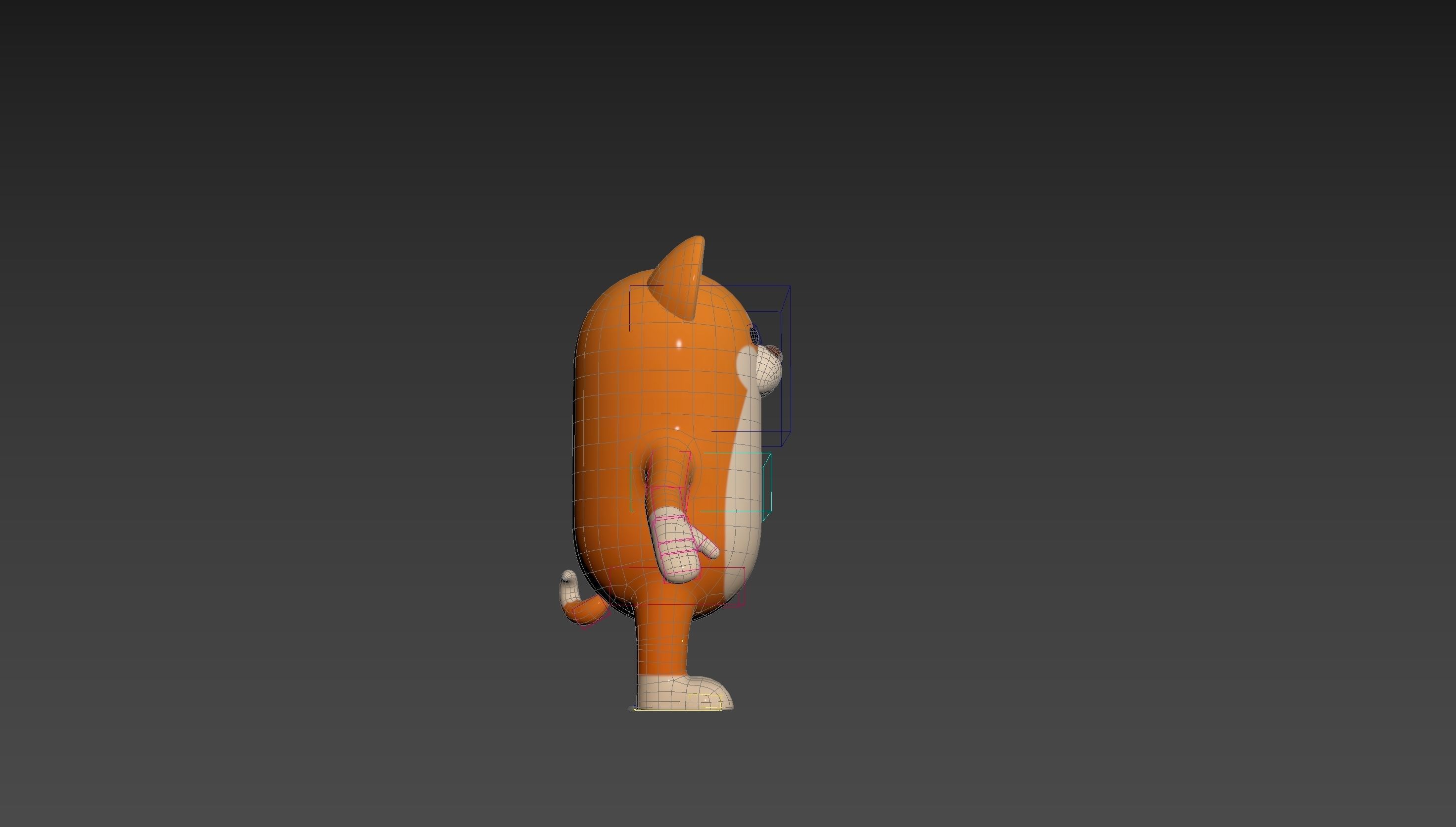 Rigged Shiba Dog Character 3D model_15