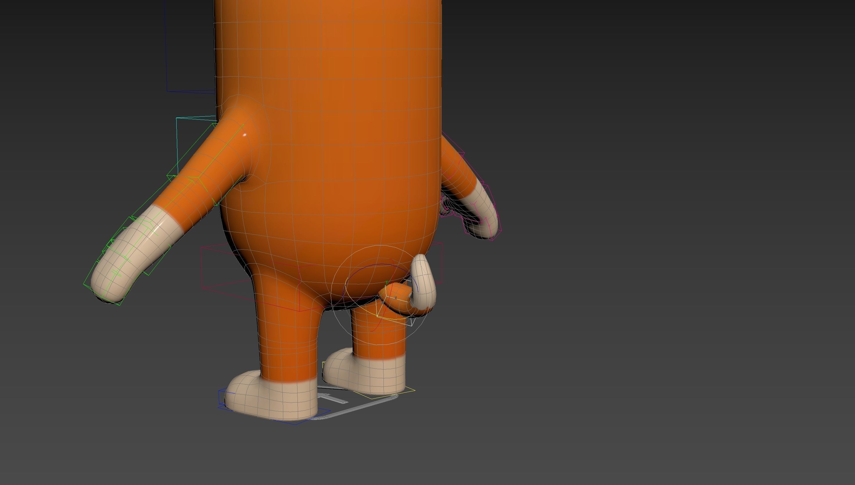 Rigged Shiba Dog Character 3D model_28