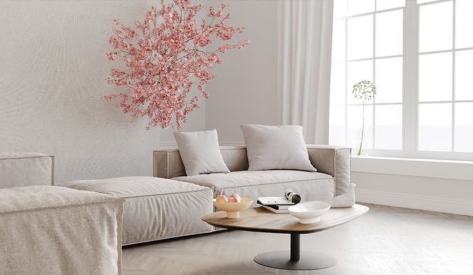 Contemporary Living Room 03 3D model 2