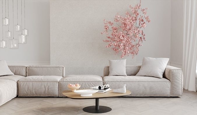 Contemporary Living Room 03 3D model 3