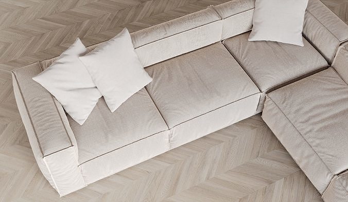 Contemporary Living Room 03 3D model 5