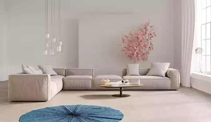 Contemporary Living Room 03 3D model