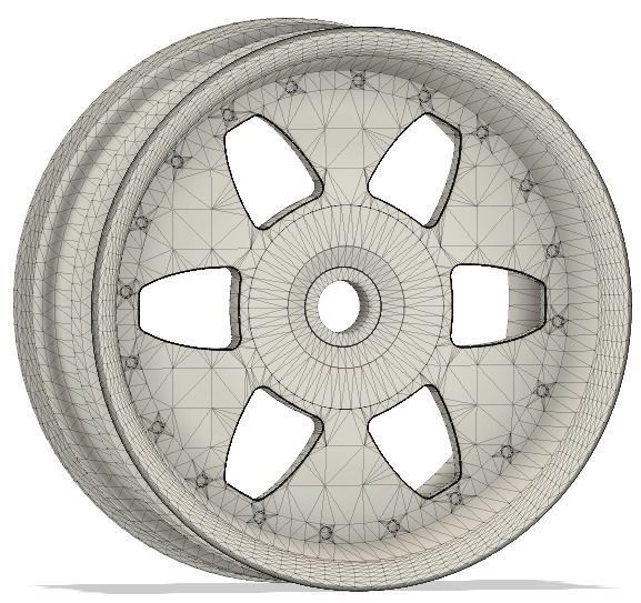 D52mm 12MM HEX RC Wheels SSR Vienna Kreis with and without tires 3D print model_9