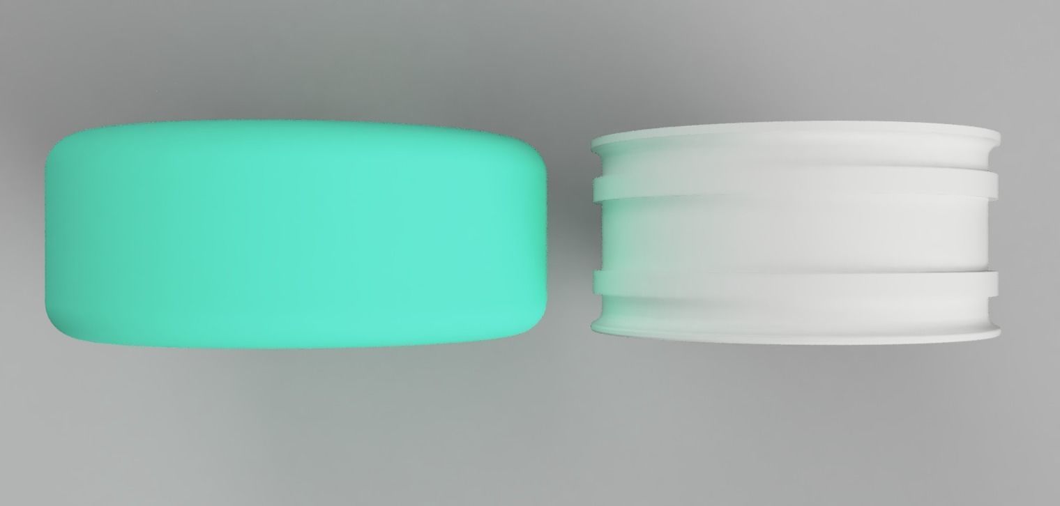 D52mm 12MM HEX RC Wheels SSR Vienna Kreis with and without tires 3D print model_6