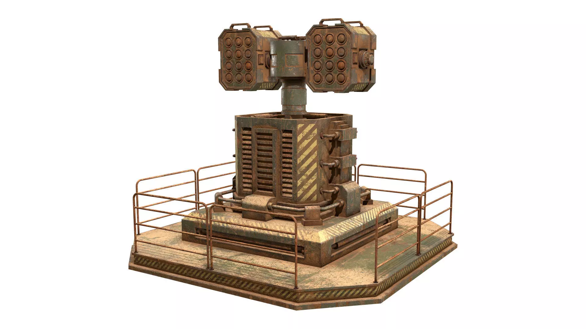 Rusty Turret-1-V2 3D model_0