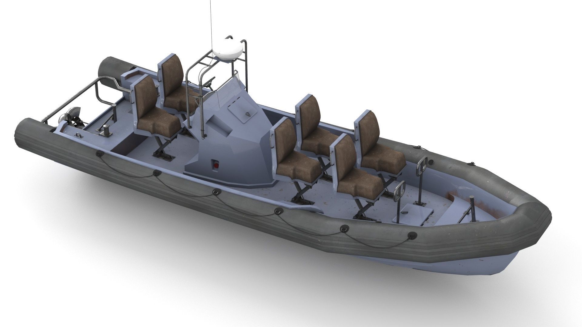 Rigid Hull Inflatable Boat RHIB 3D model_1