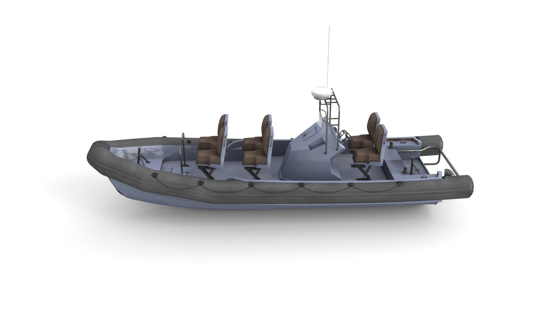 Rigid Hull Inflatable Boat RHIB 3D model_5
