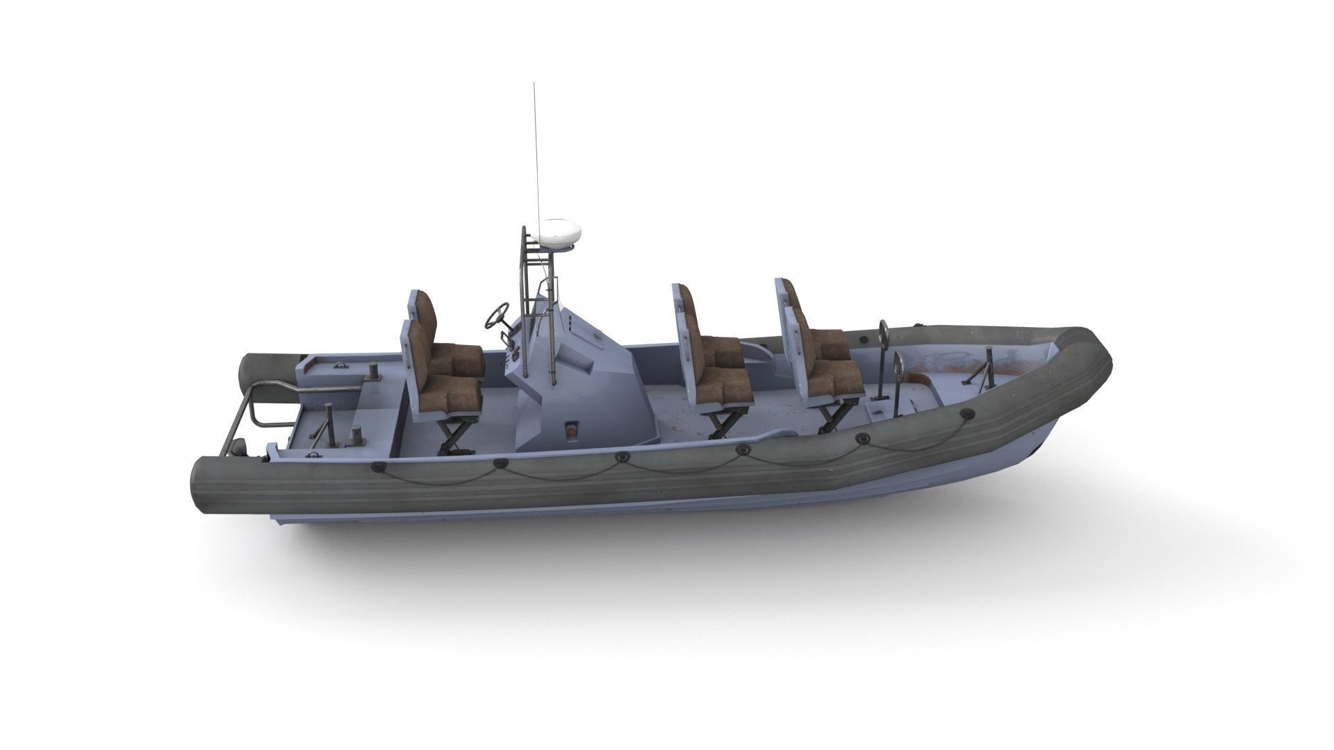 Rigid Hull Inflatable Boat RHIB 3D model_6