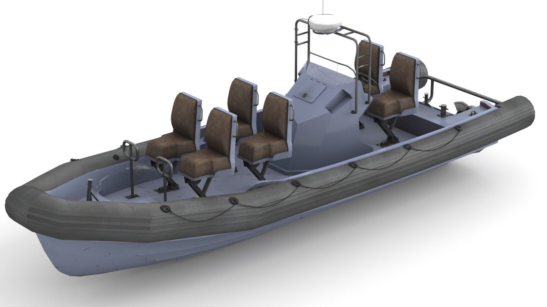 Rigid Hull Inflatable Boat RHIB 3D model_3