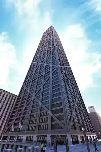 Skyscraper With Geometric Exterior