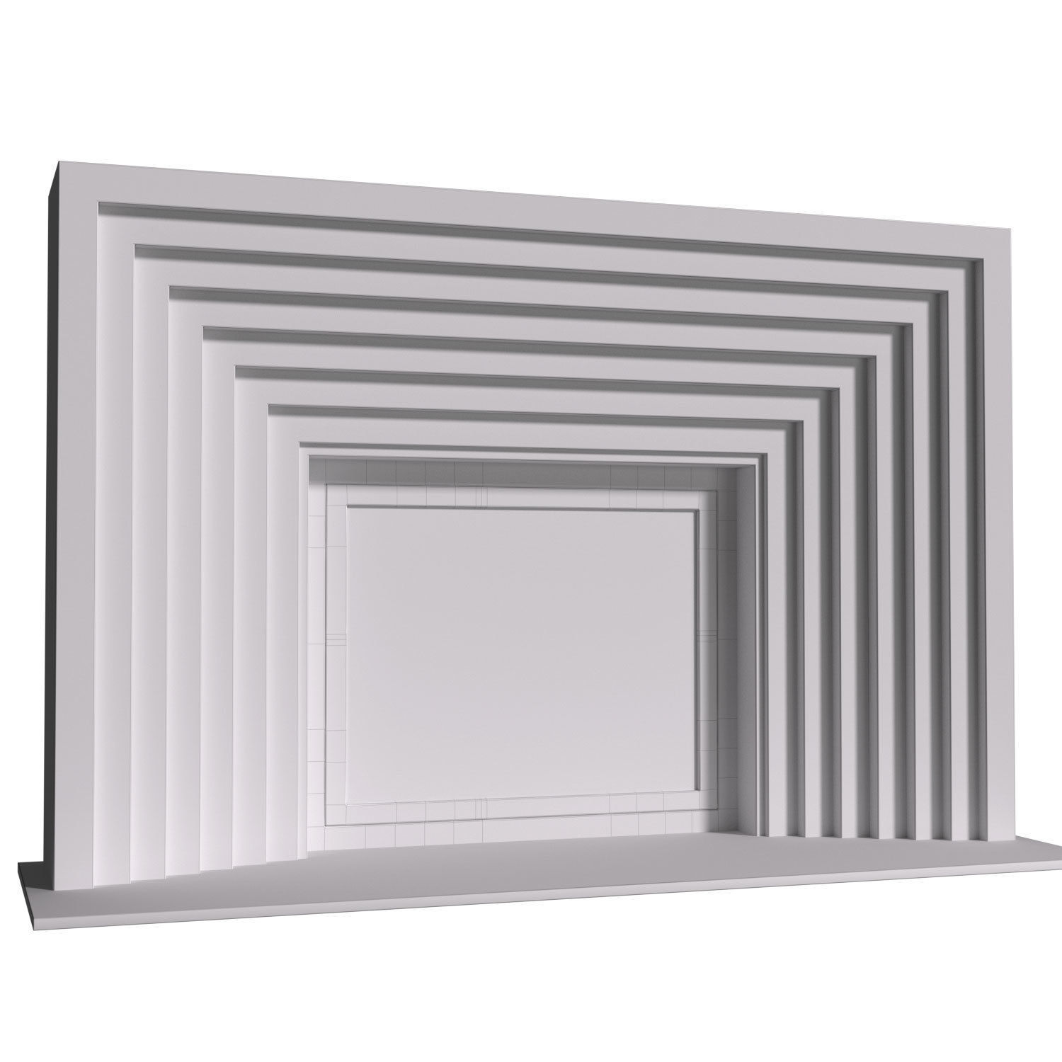 Marble Fireplace modern ArtDeco 3D model_4