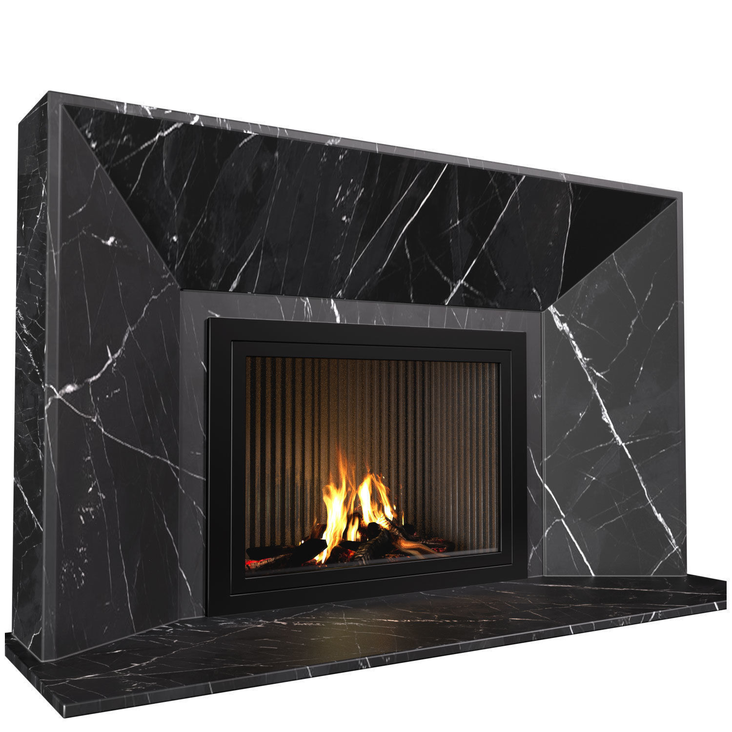 Marble Fireplace modern ArtDeco 3D model_1