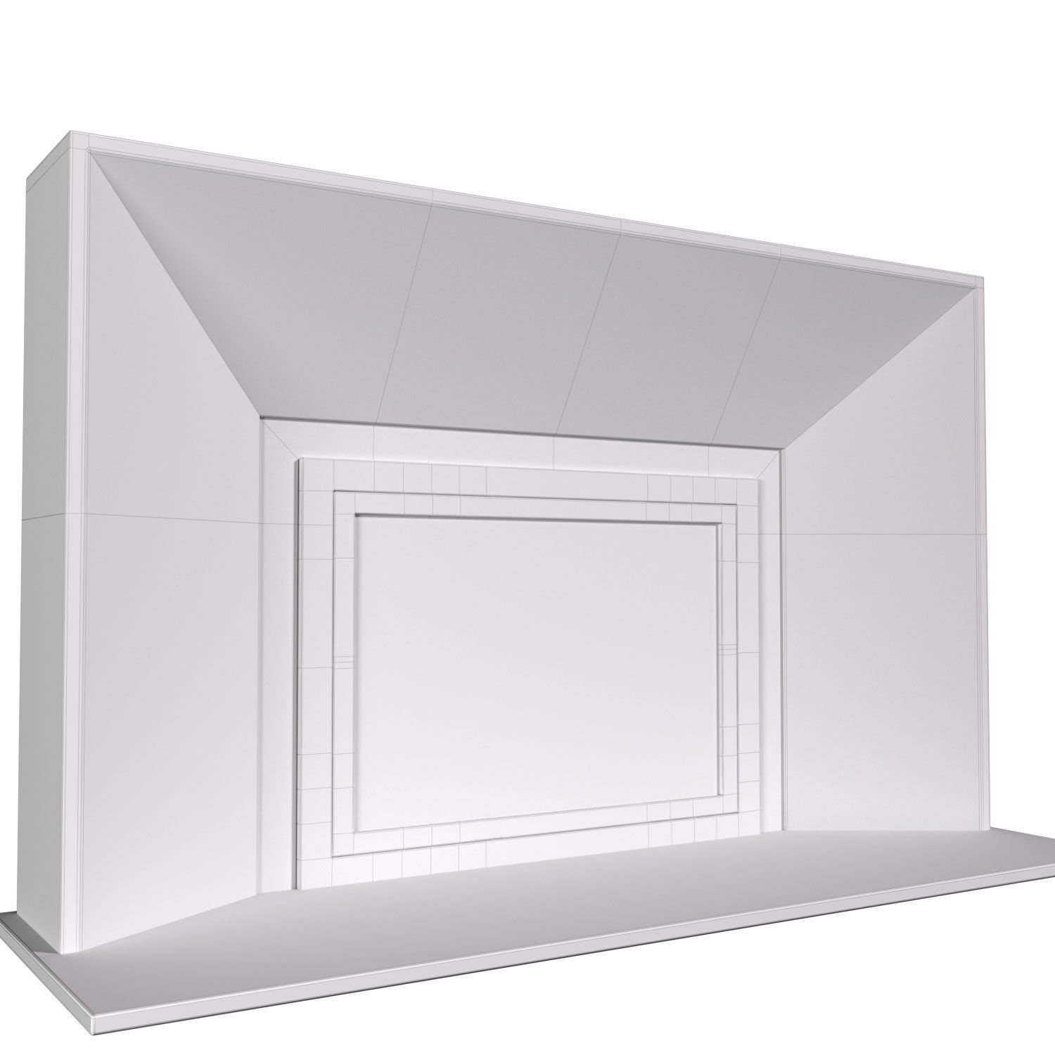 Marble Fireplace modern ArtDeco 3D model_4