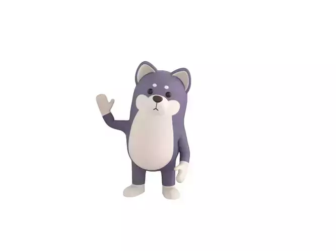 Rigged Wolf Character