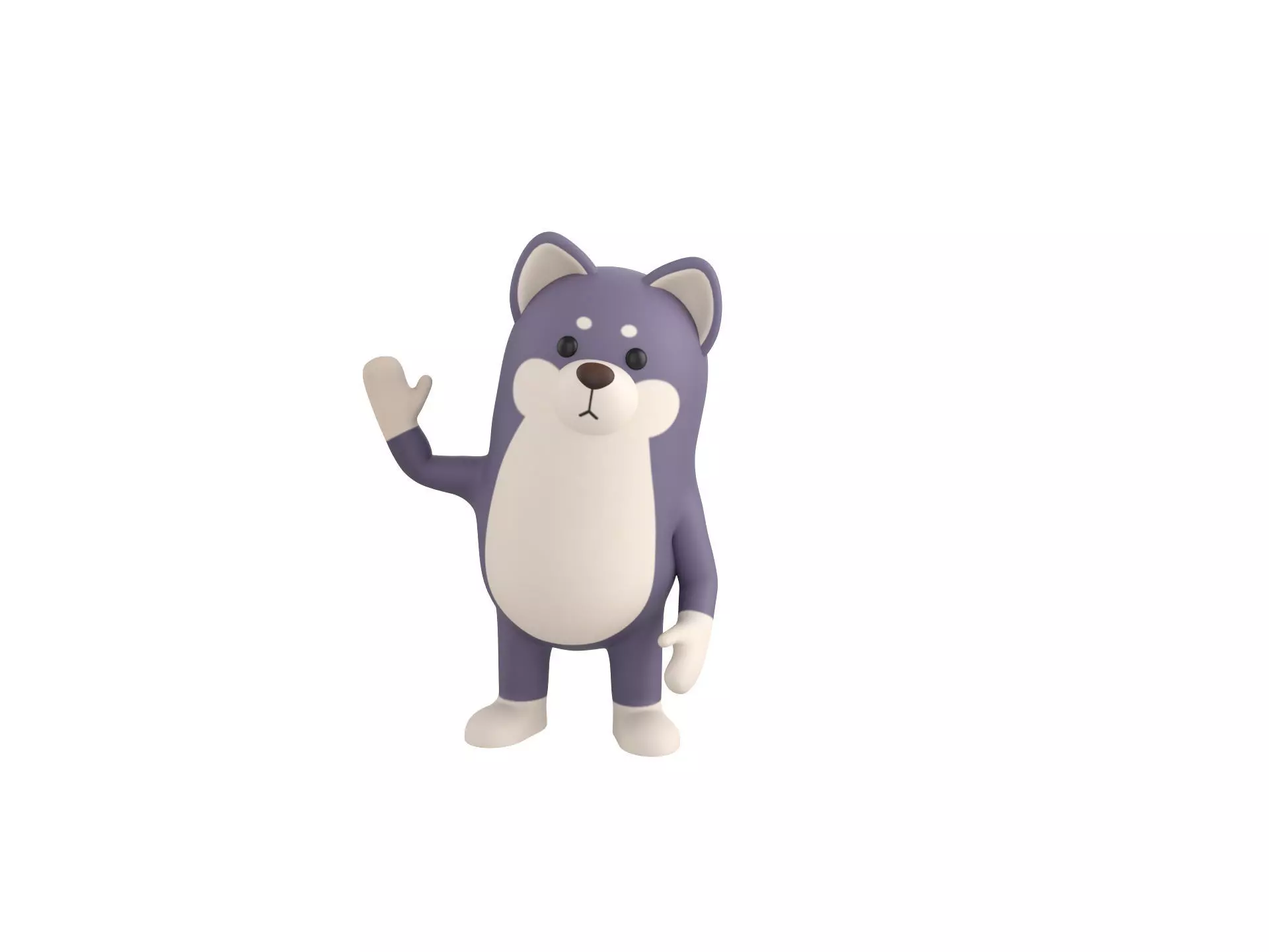 Rigged Wolf Character 3D model_0