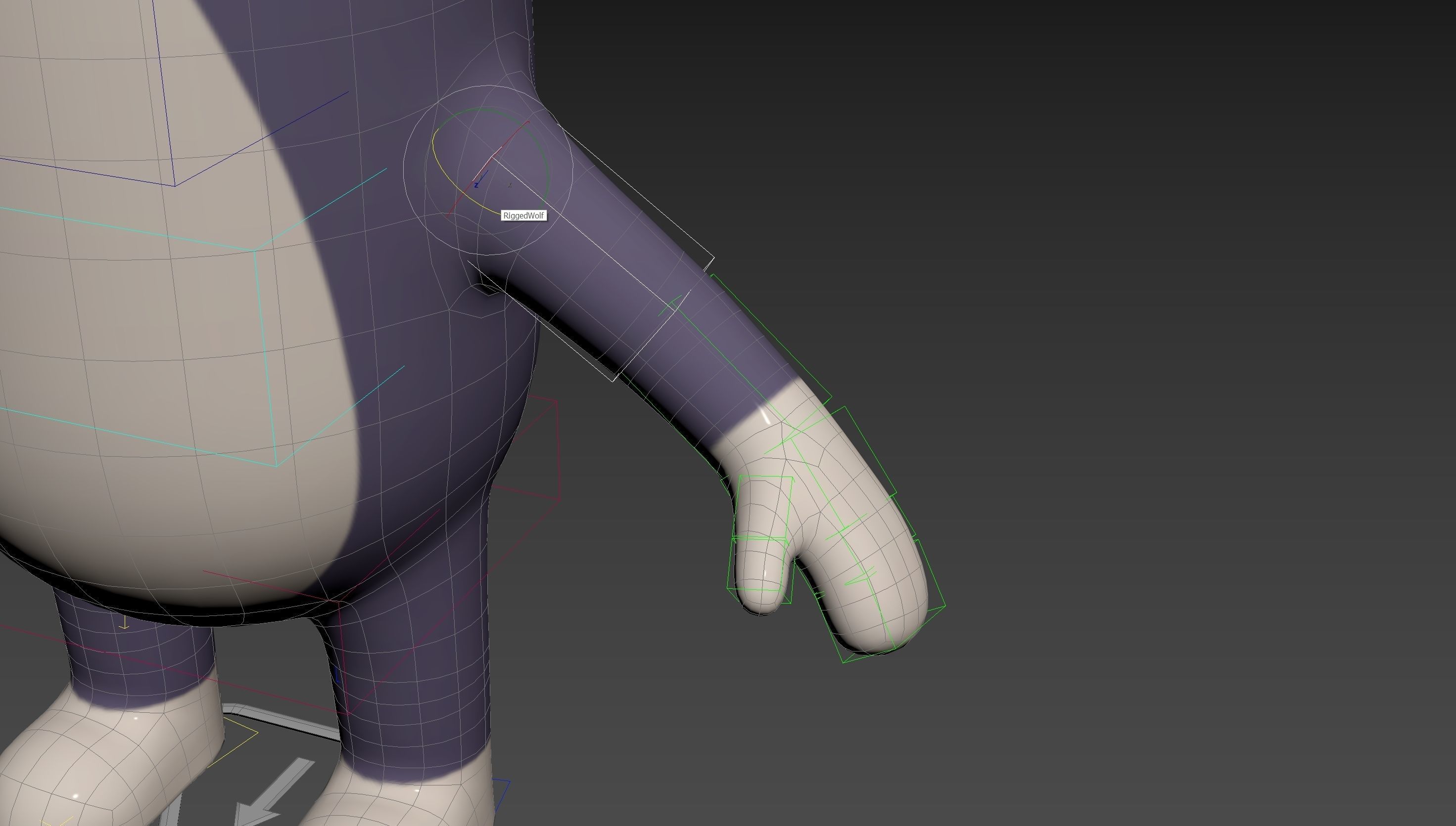 Rigged Wolf Character 3D model_19