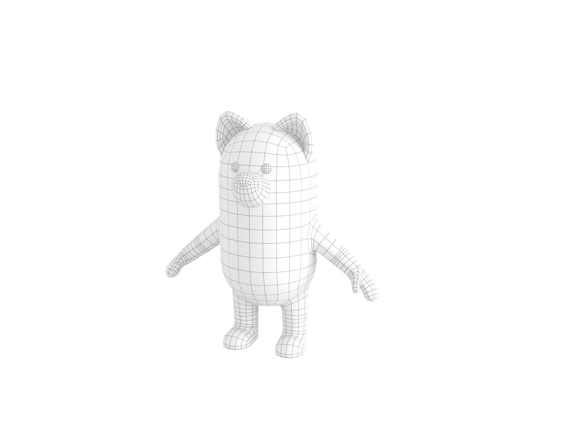 Rigged Wolf Character 3D model_31