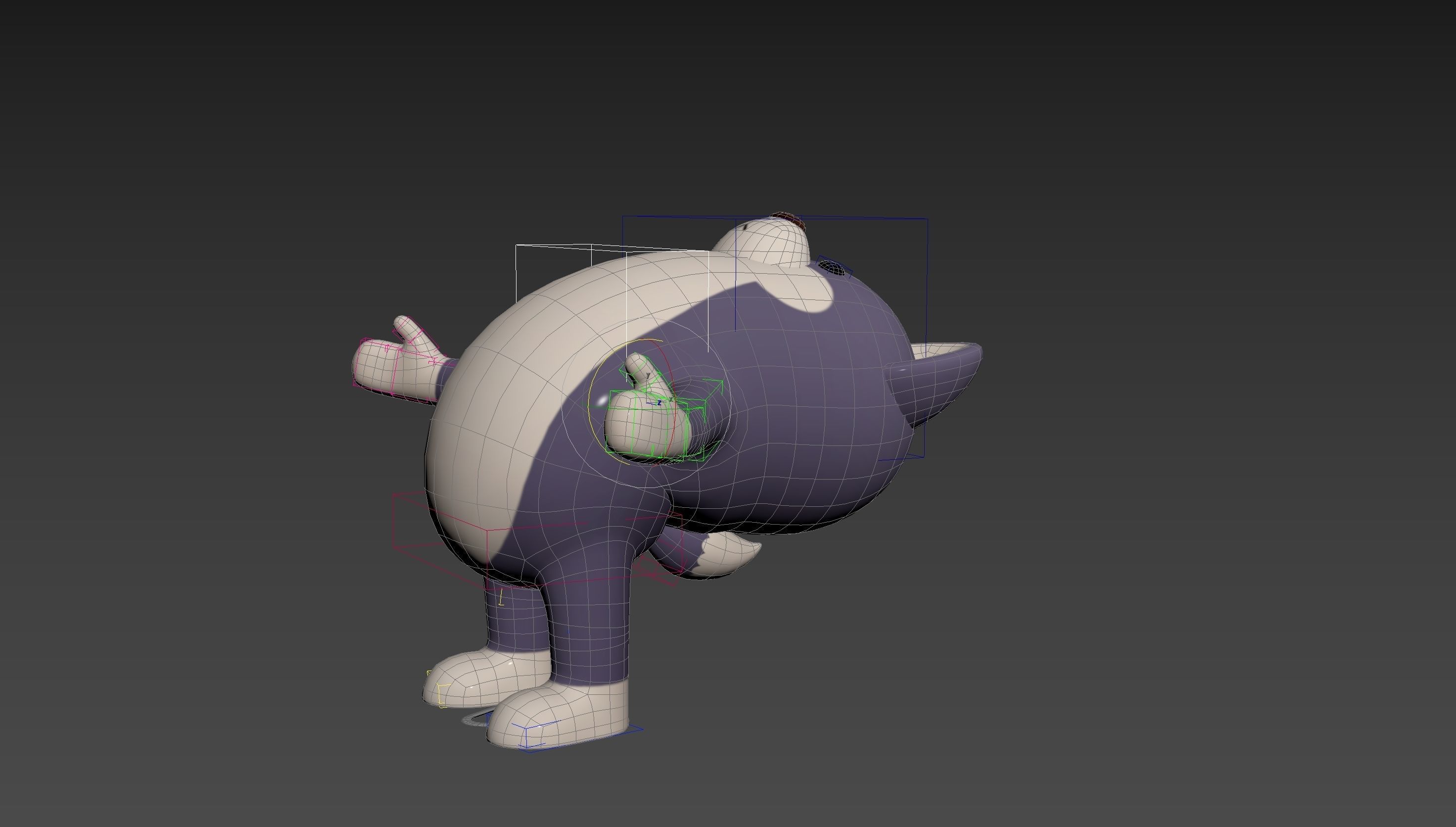 Rigged Wolf Character 3D model_25