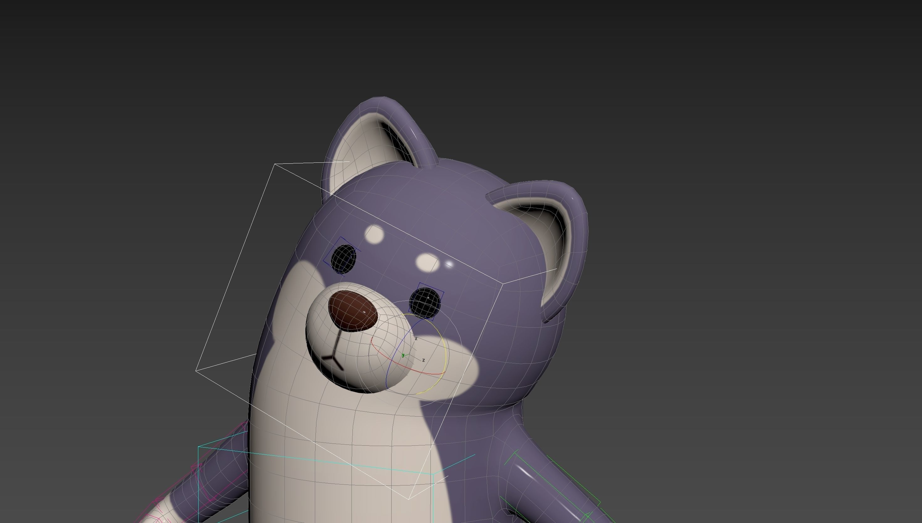 Rigged Wolf Character 3D model_26