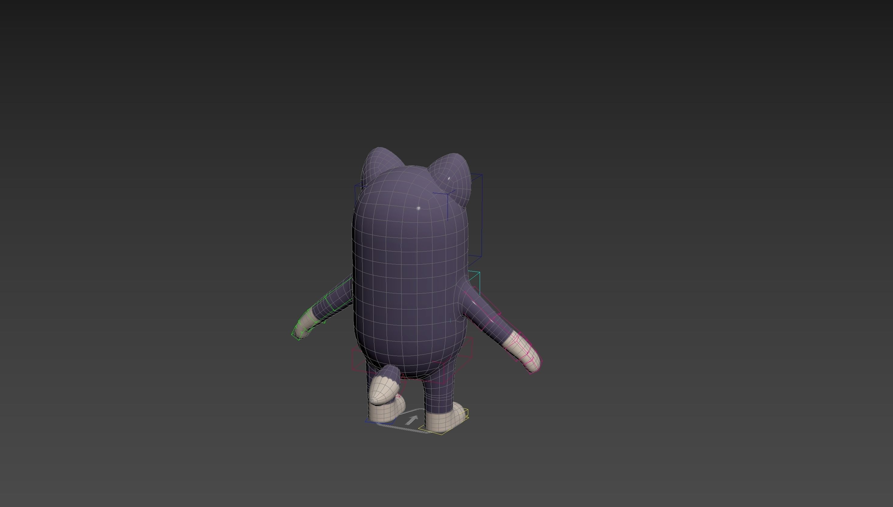 Rigged Wolf Character 3D model_16