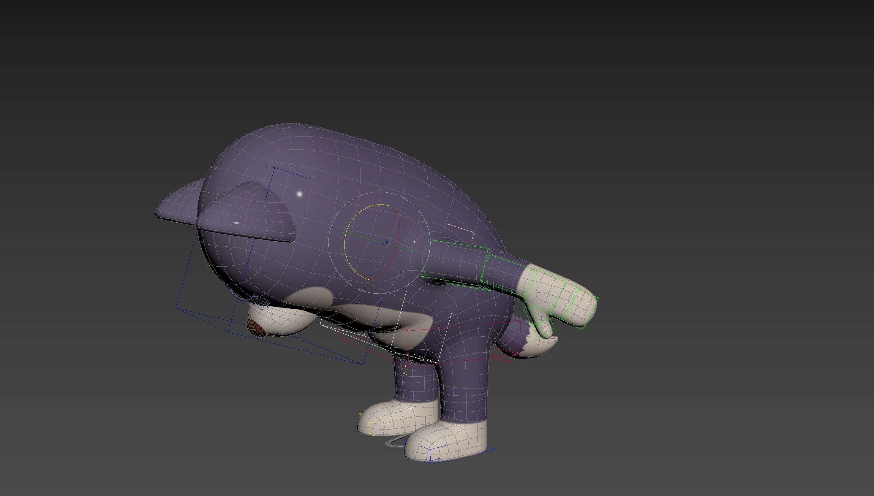 Rigged Wolf Character 3D model_24