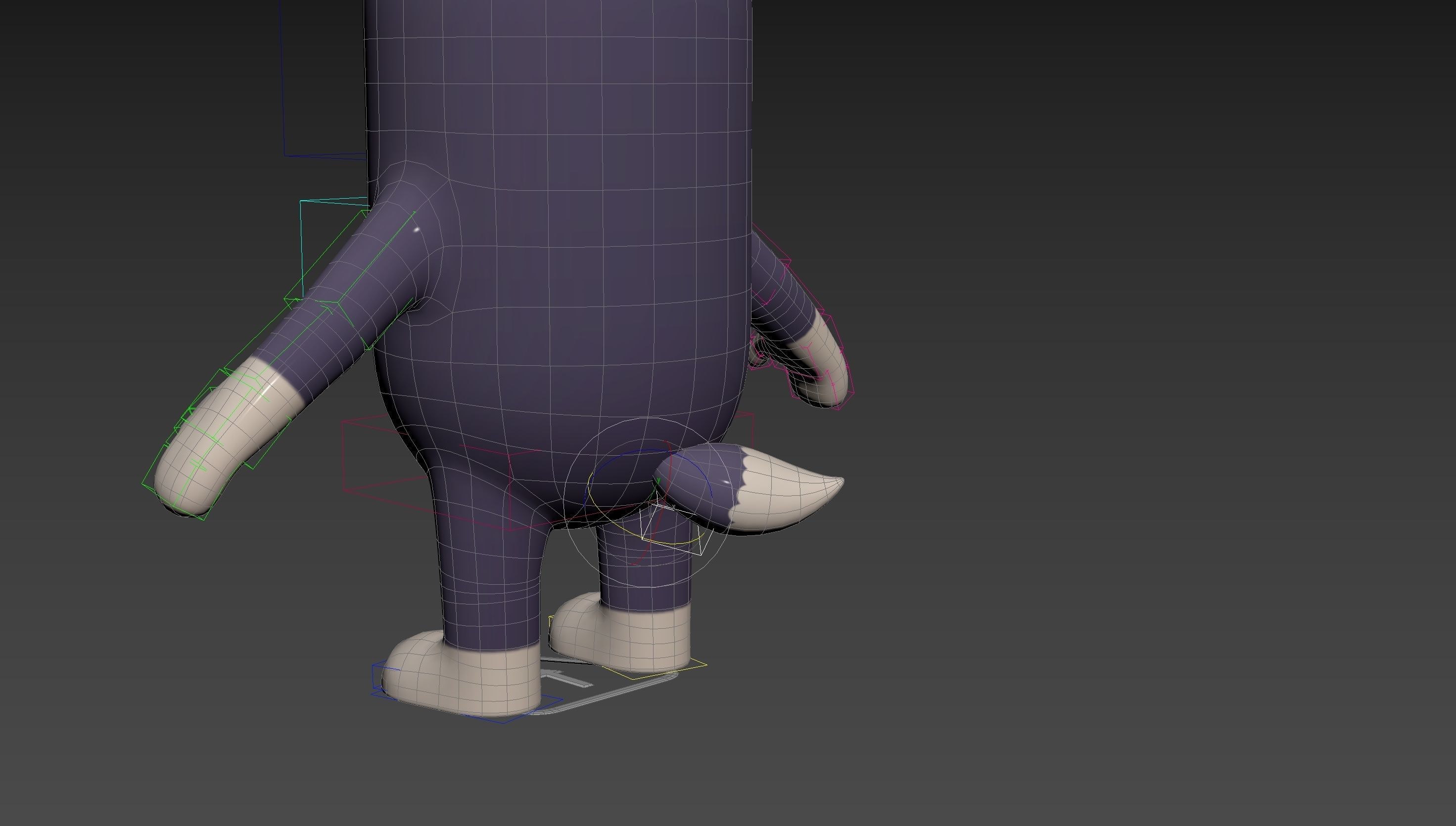 Rigged Wolf Character 3D model_28