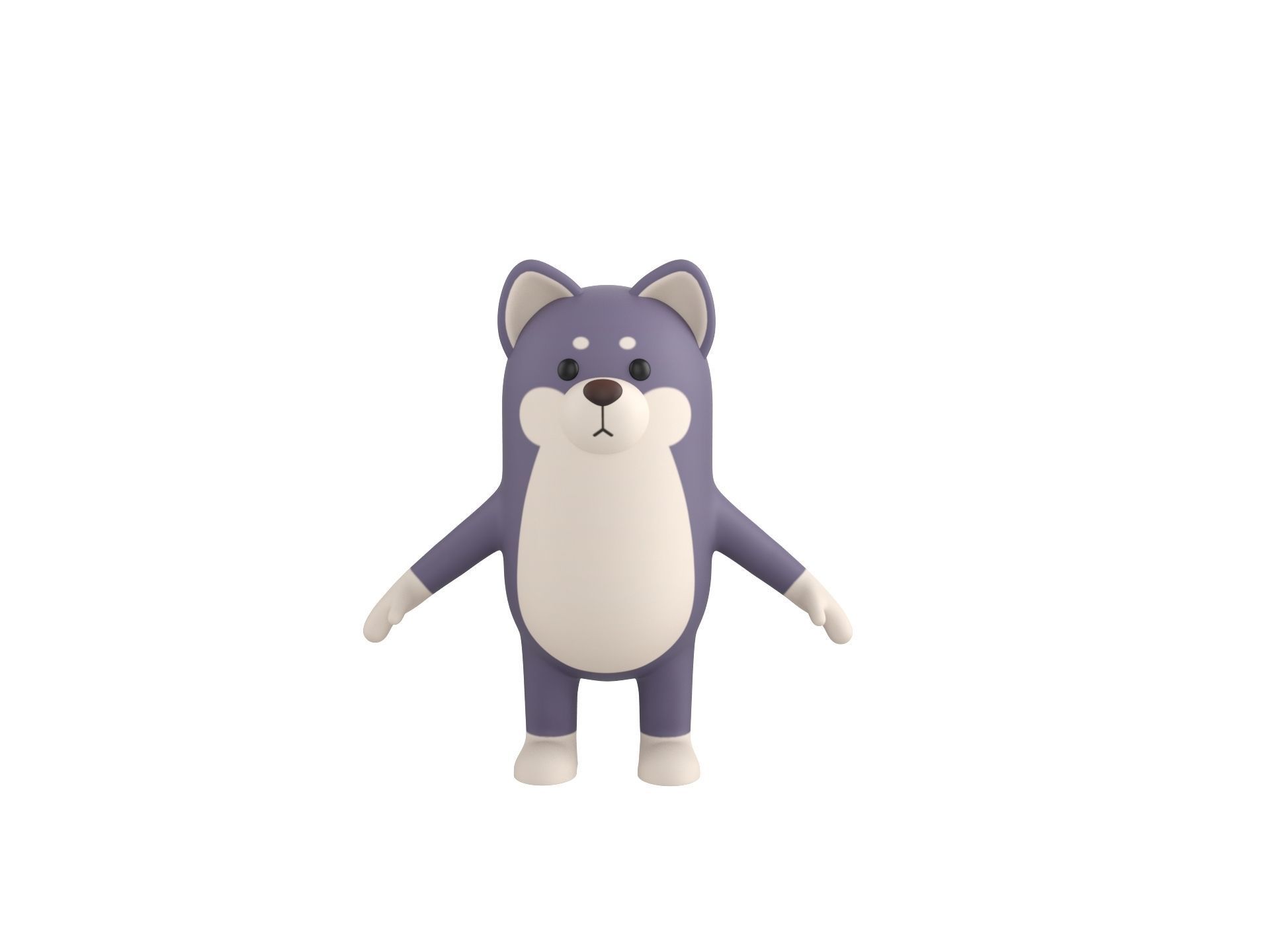 Rigged Wolf Character 3D model_2