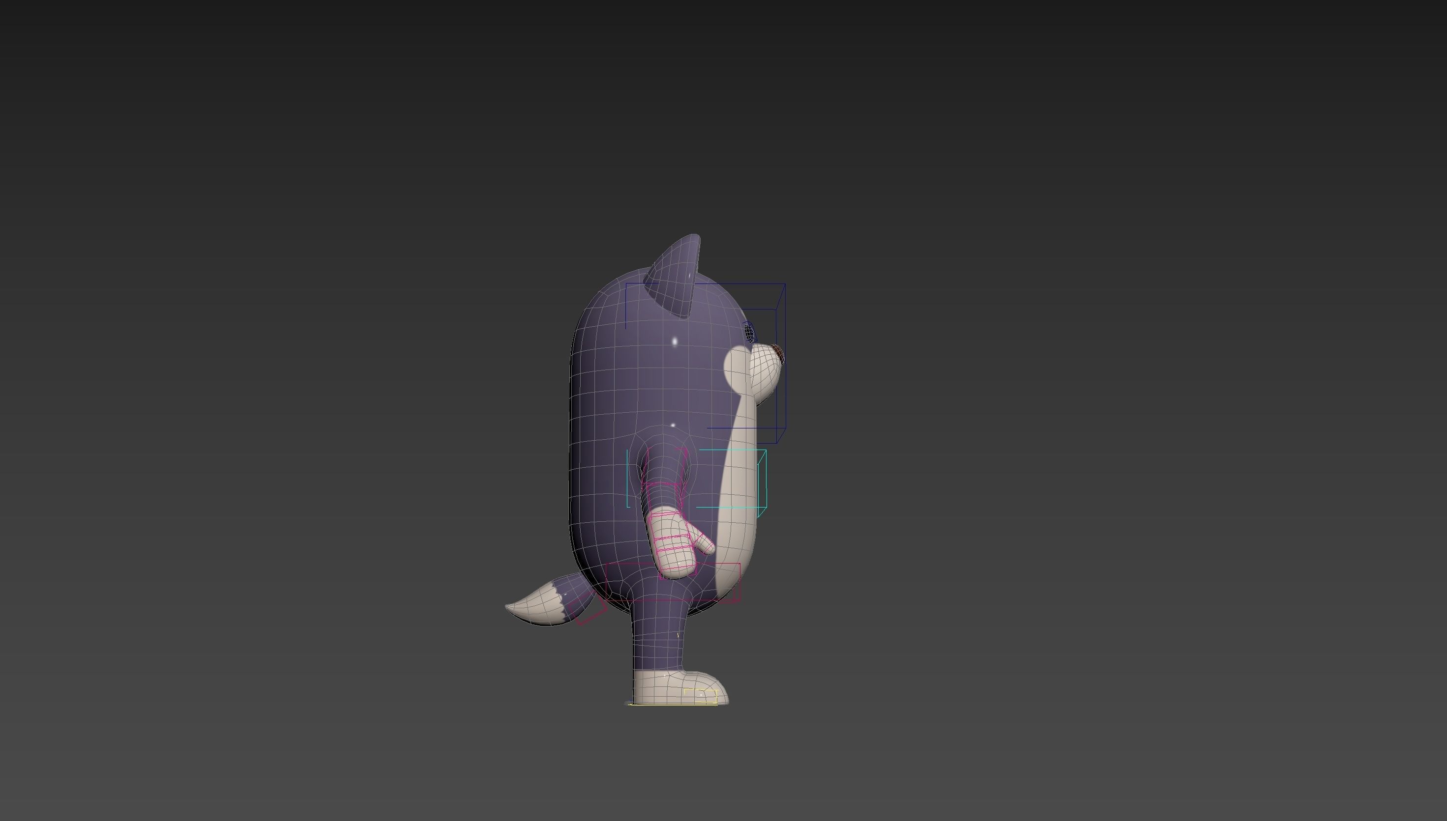 Rigged Wolf Character 3D model_15