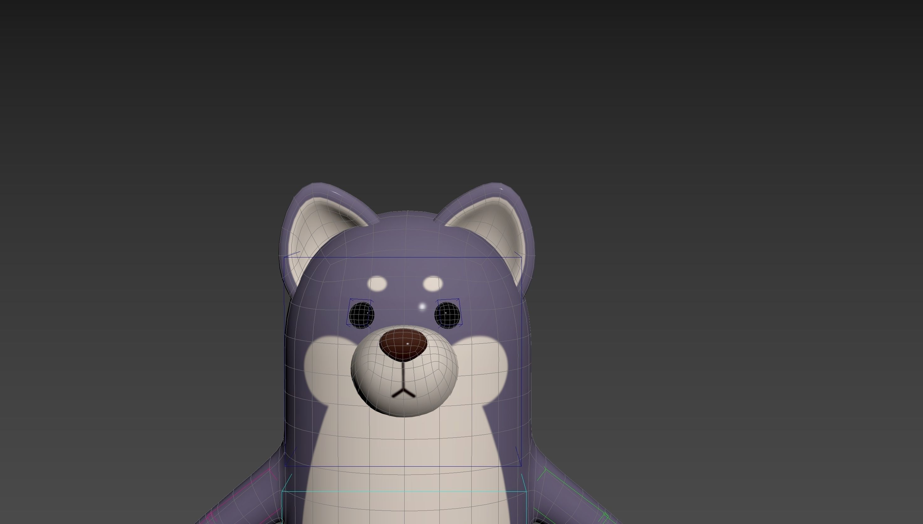 Rigged Wolf Character 3D model_14
