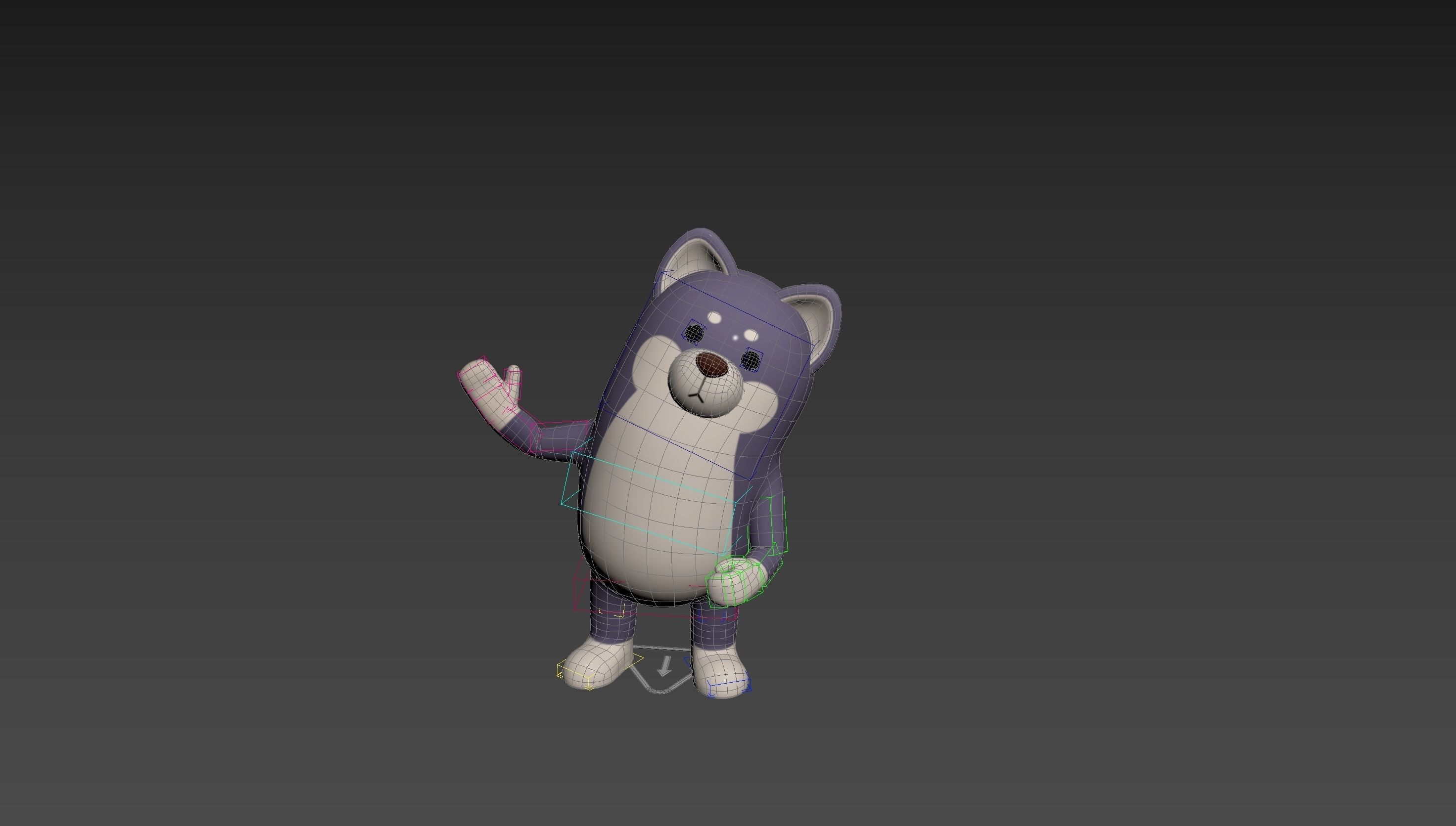 Rigged Wolf Character 3D model_18