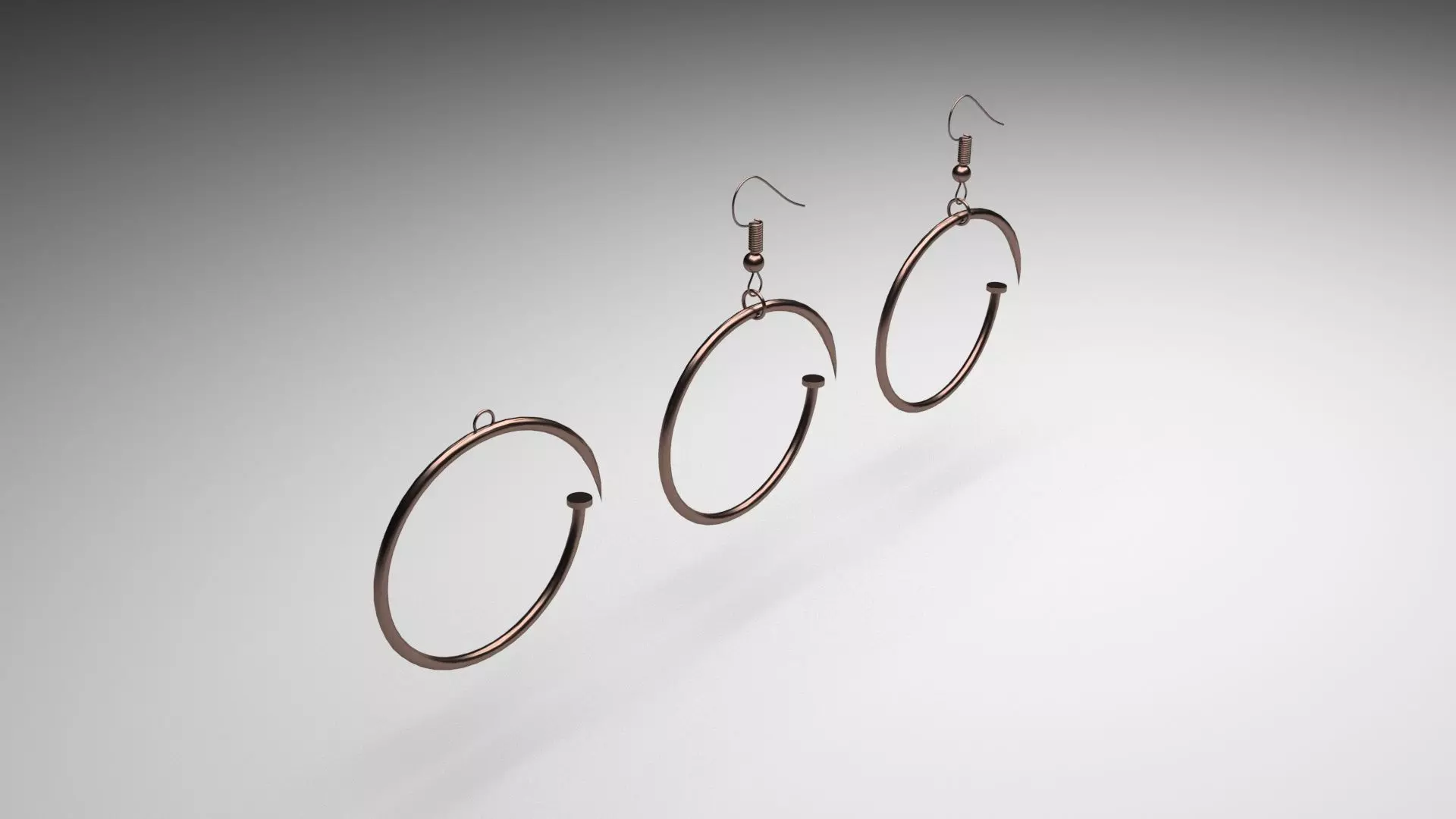 Bent Nail Jewellery Collection 3D print model
