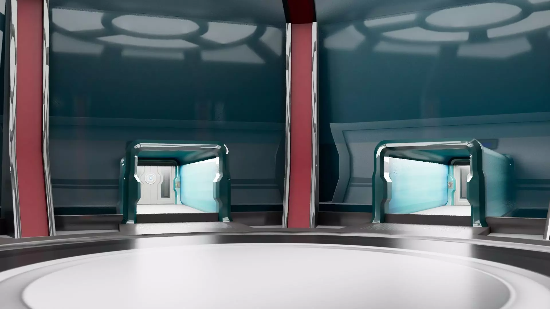 3d Sci-Fi lab Low-poly 3D model