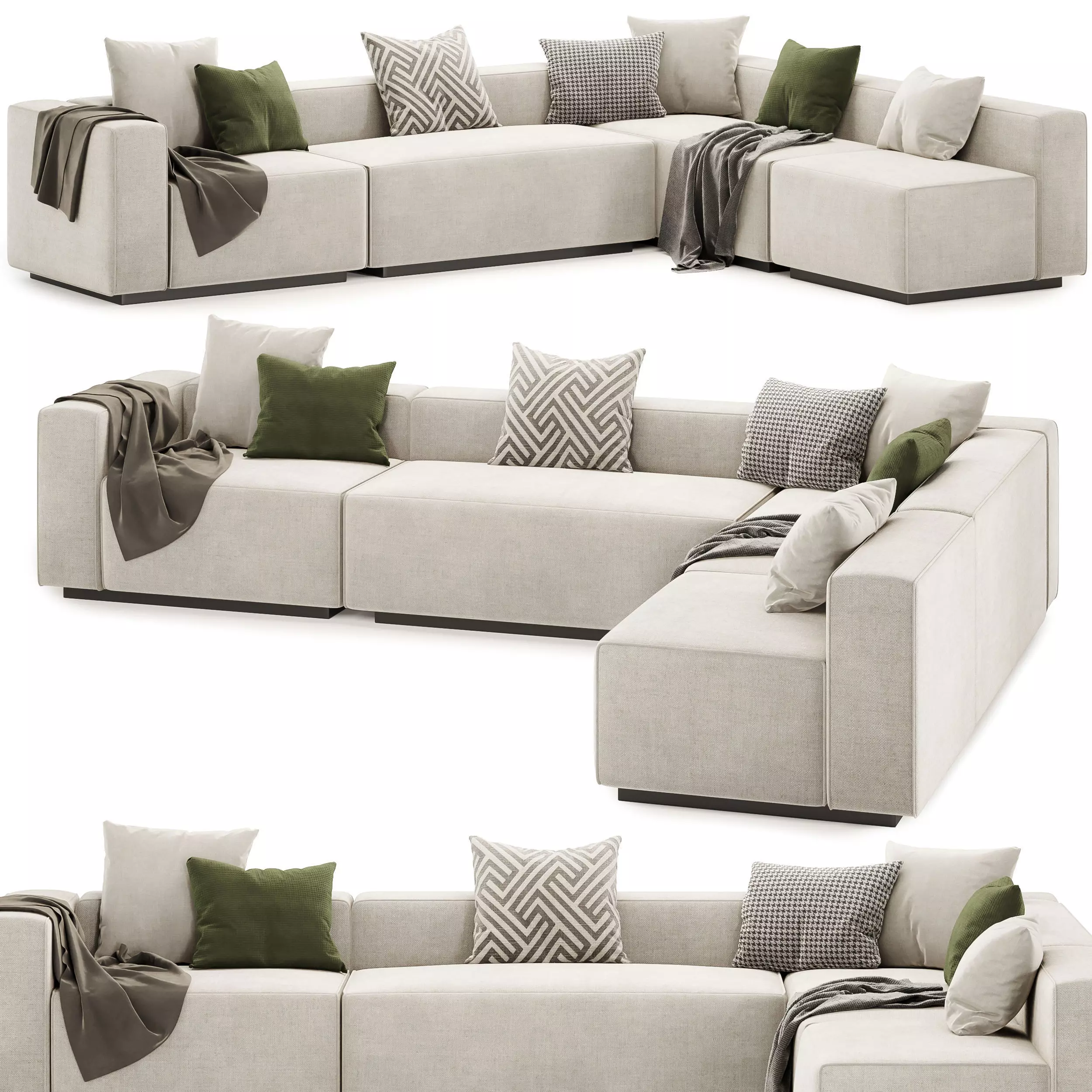 Cleon Sectional Sofa by bludot 3D model_0